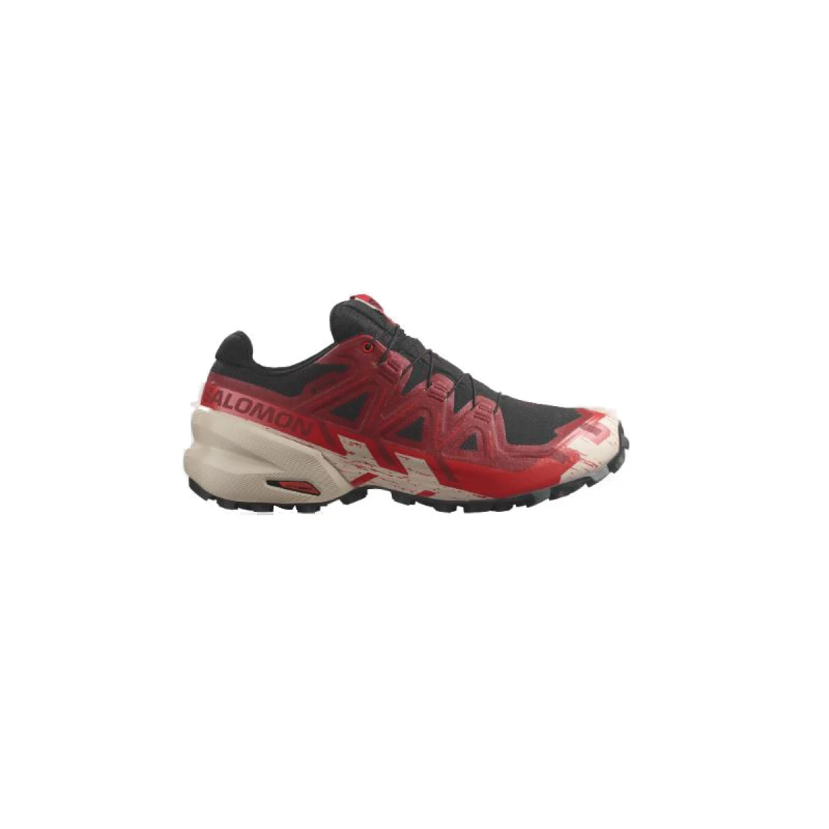 Pánská běžecká trailová obuv SALOMON Speedcross 6 GTX black red dalhia poppy red · záber 2