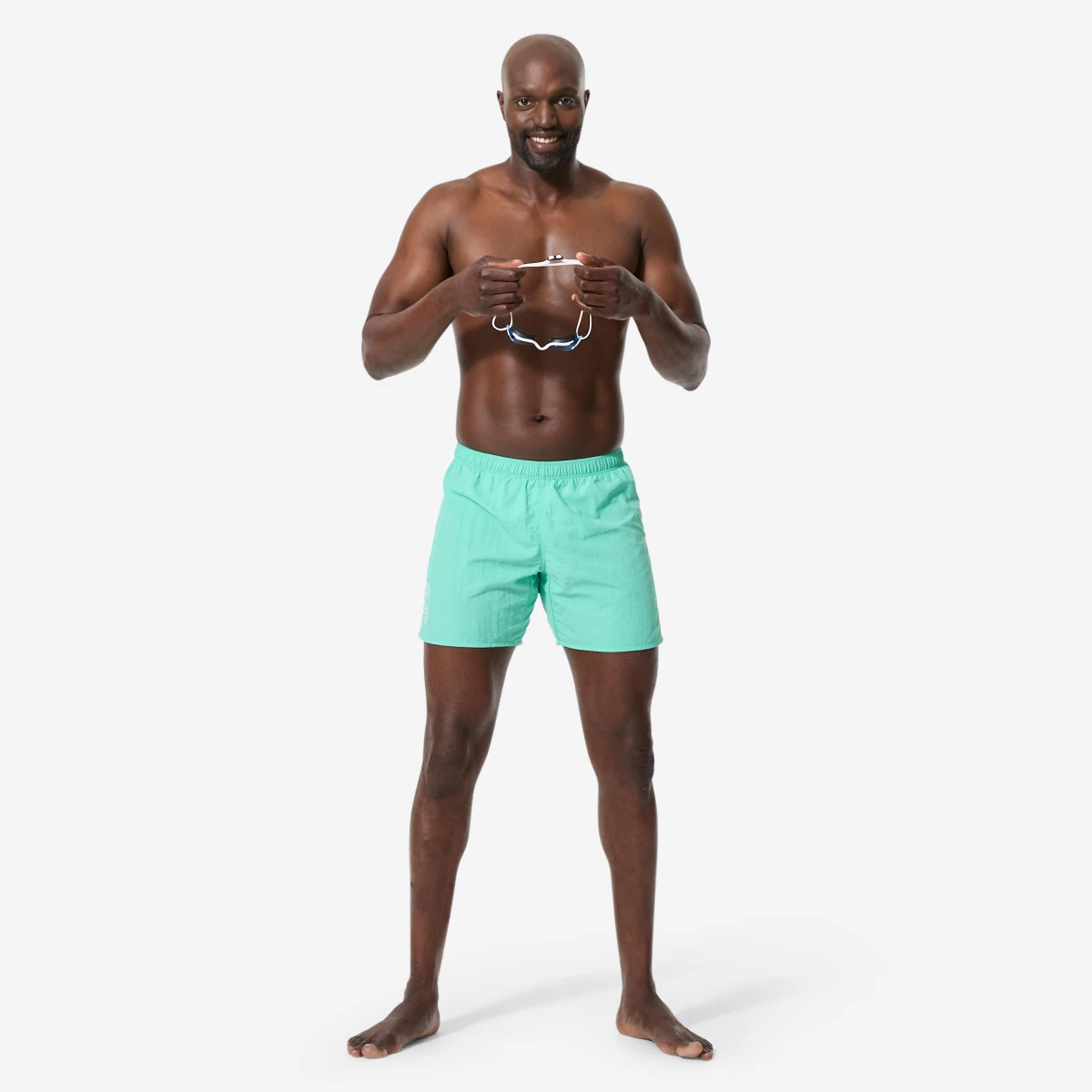 DECATHLON Pánske šortkové plavky Basic New zelené 2XL-3XL · záber 2