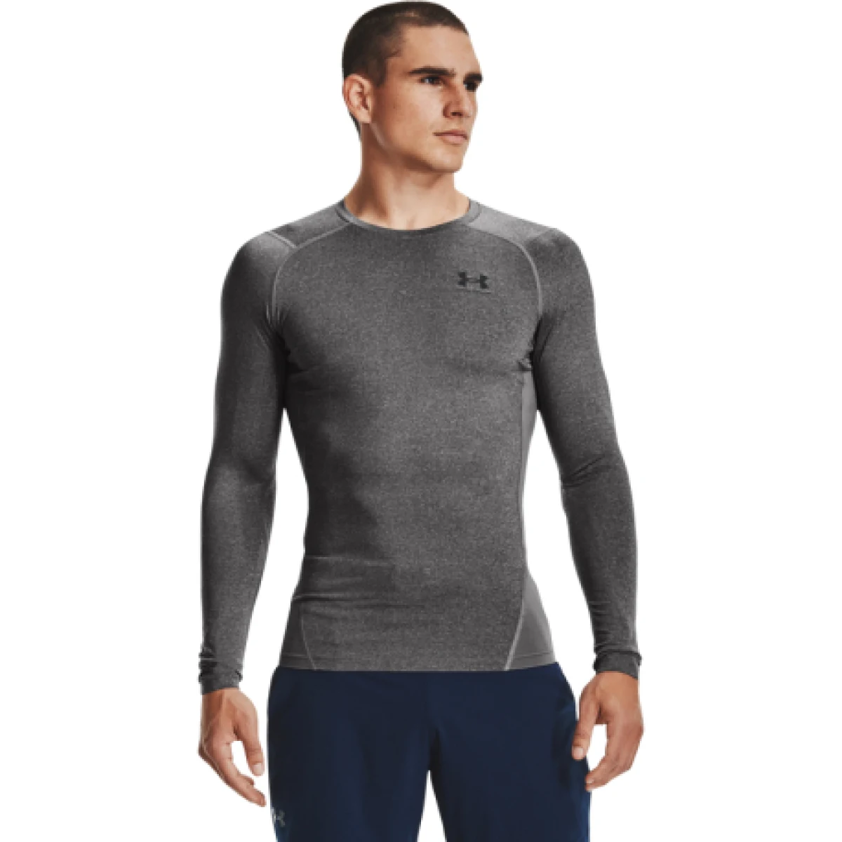 Pánské kompresní tričko s dlouhým rukávem UNDER ARMOUR UA HG Armour Comp LS-GRY · záber 1