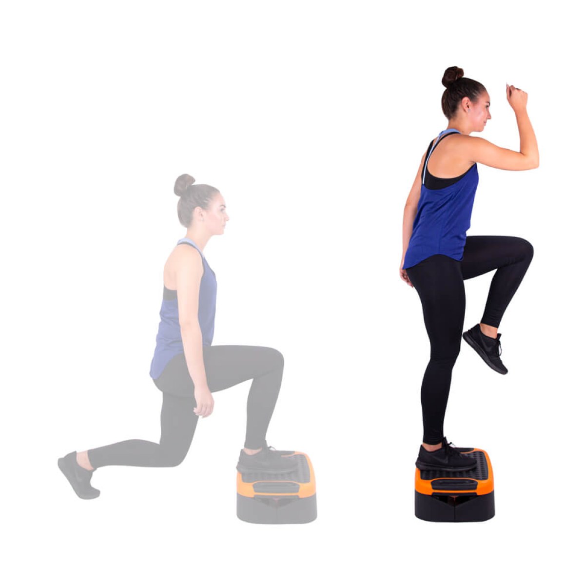 Multifunkčný aerobic step inSPORTline Multifun - Farba: Oranžová · záber 4