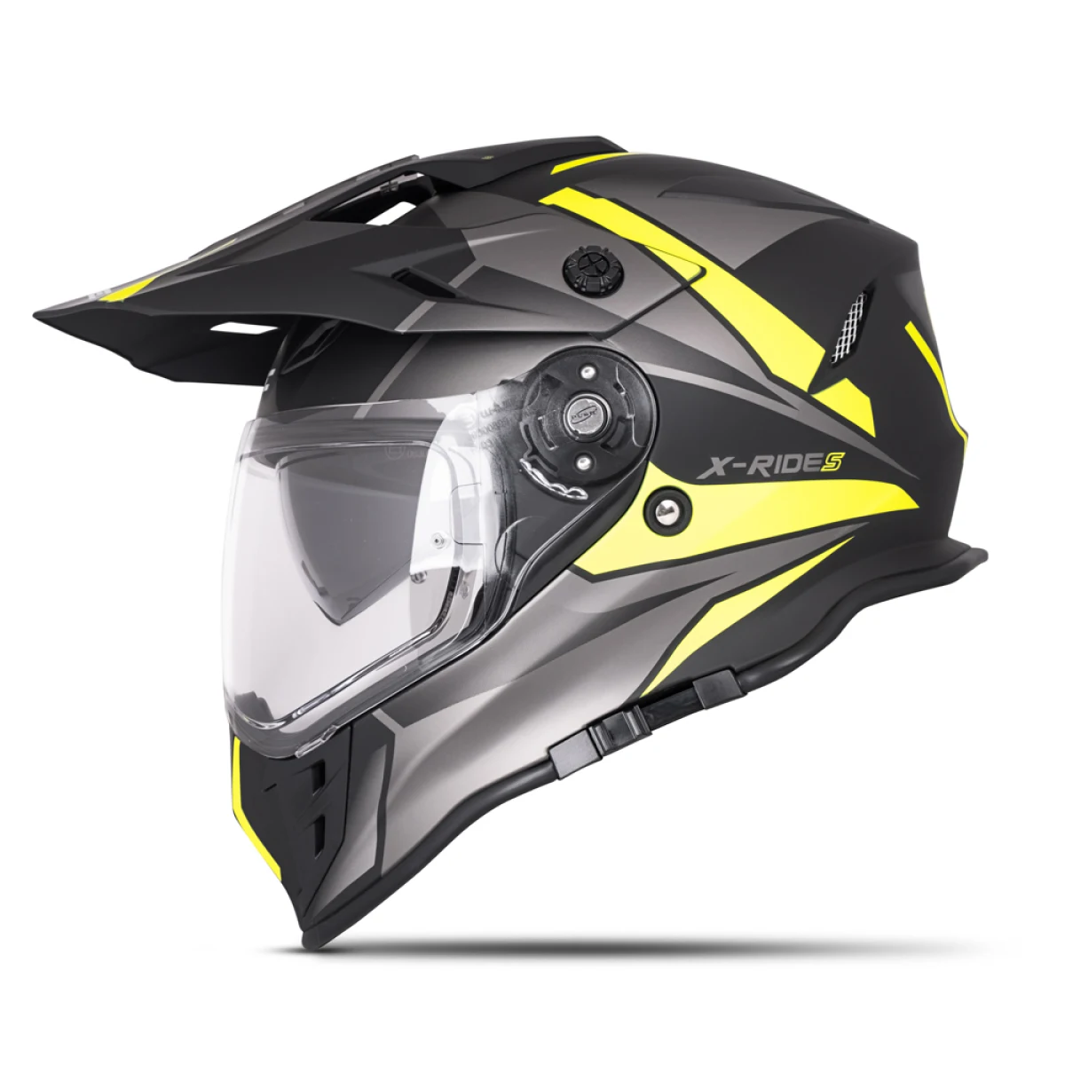 Moto prilba W-TEC Valso Graphic Farba čierno-šedo-fluo, · záber 2