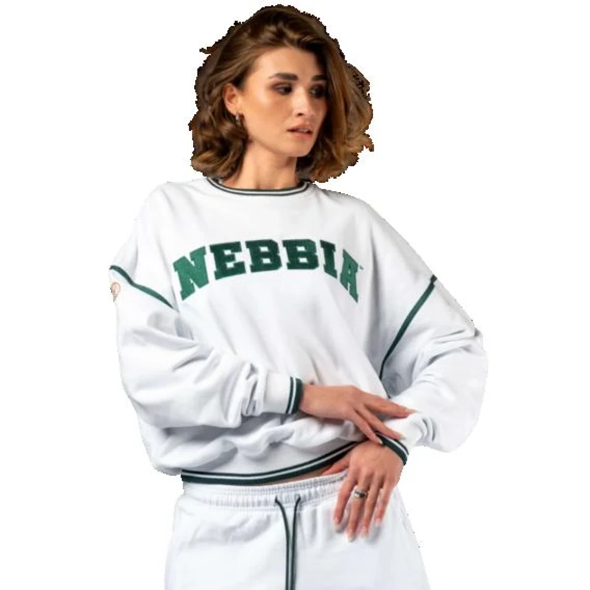 Nebbia Lounge mikina CLUB D’OR 642 - Velikost: M | Barva: Biela · záber 1