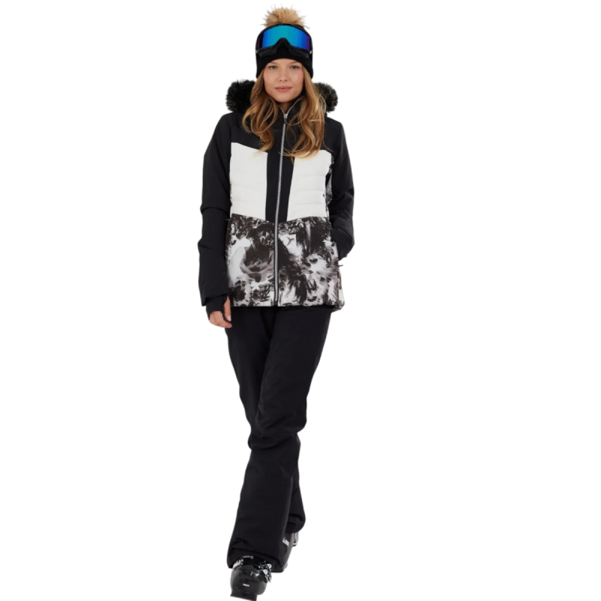 Dámska lyžiarska bunda FUNDANGO Salina Padded Jacket-982- grey glacier · záber 4