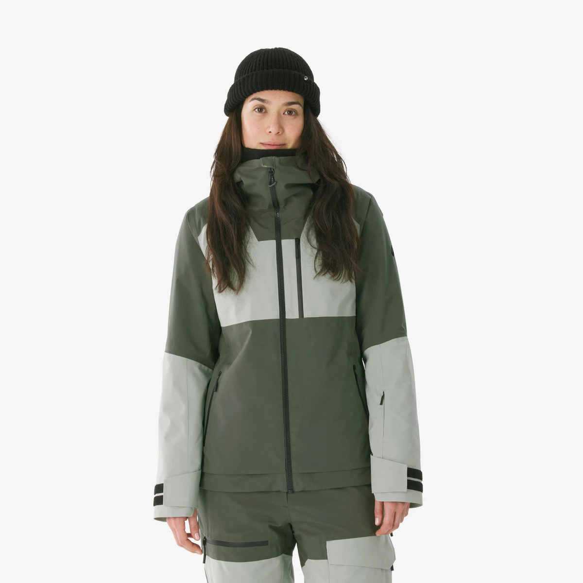 WEDZE Dámska lyžiarska/snowboardová bunda 500 AM zelená M · záber 1