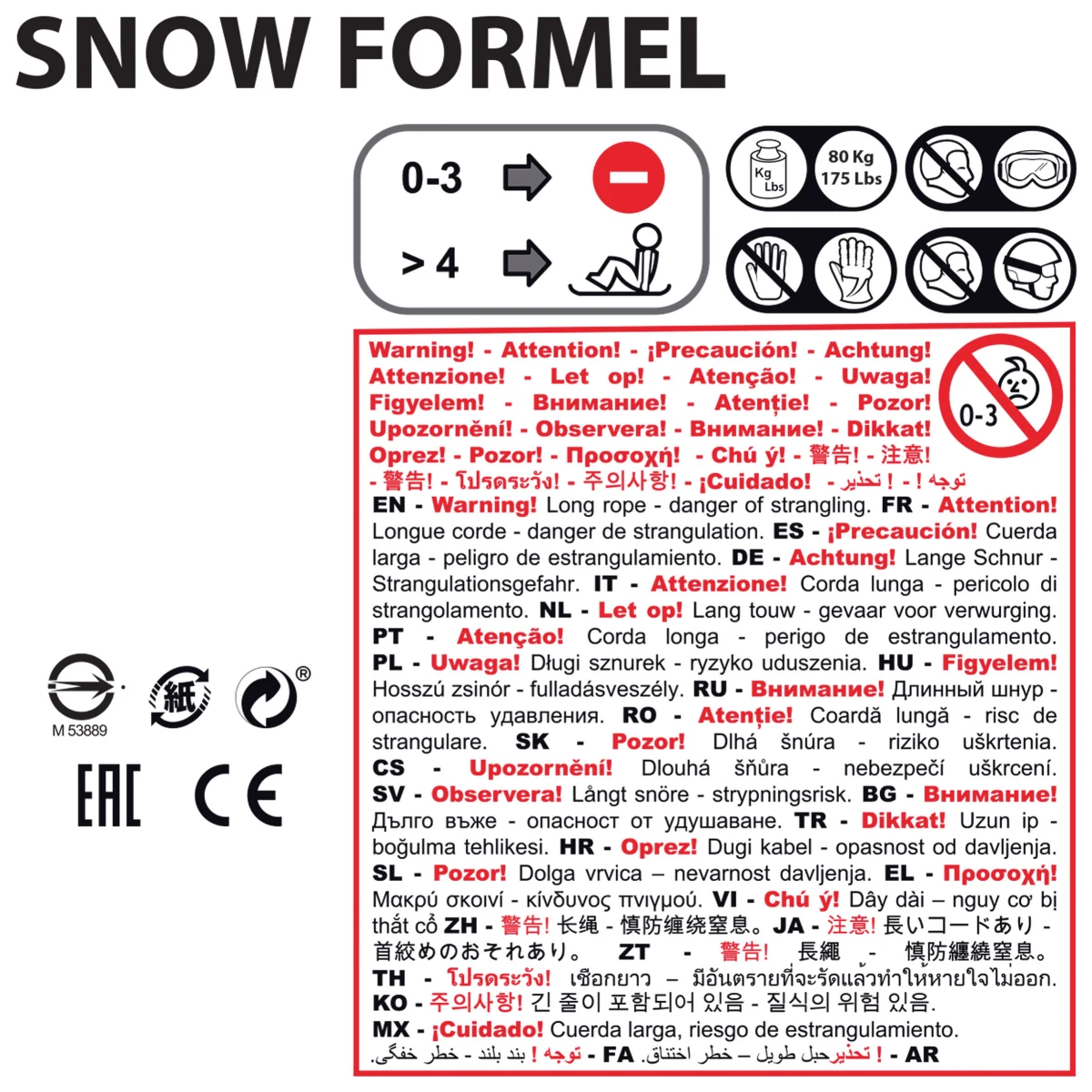 HAMAX Detské boby s brzdou a volantom Snow Formel červené NO SIZE · záber 2