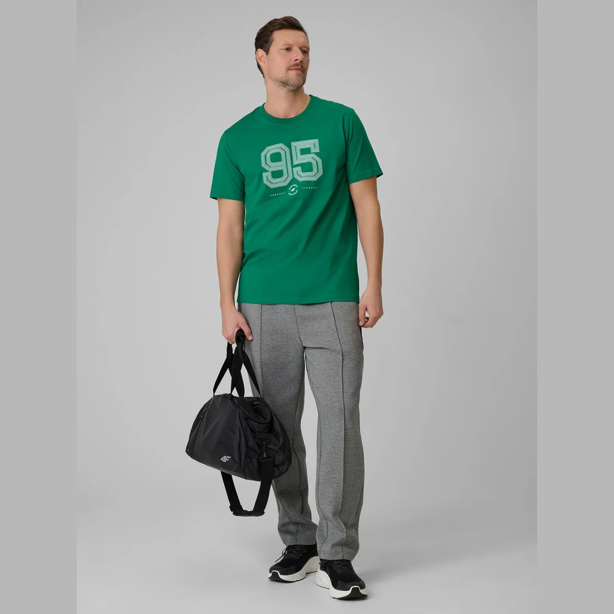 T-shirt regular s potlačou pánsky - zelený - Farba: zelená | Pohlavie: Pánske · záber 8