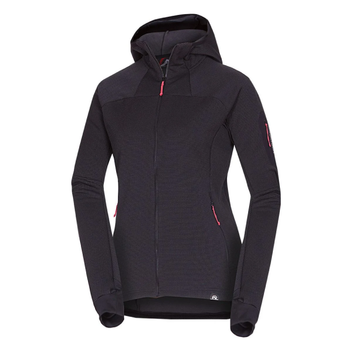 Dámská turistická mikina se zipem NORTHFINDER MARCELLA-411greyblack · záber 4