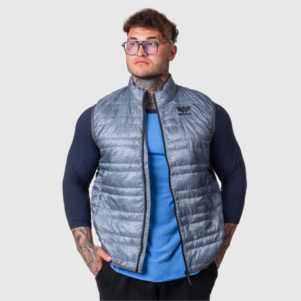 Pánska vesta Iron Aesthetics Bodywarmer, svetlosivá · záber 3