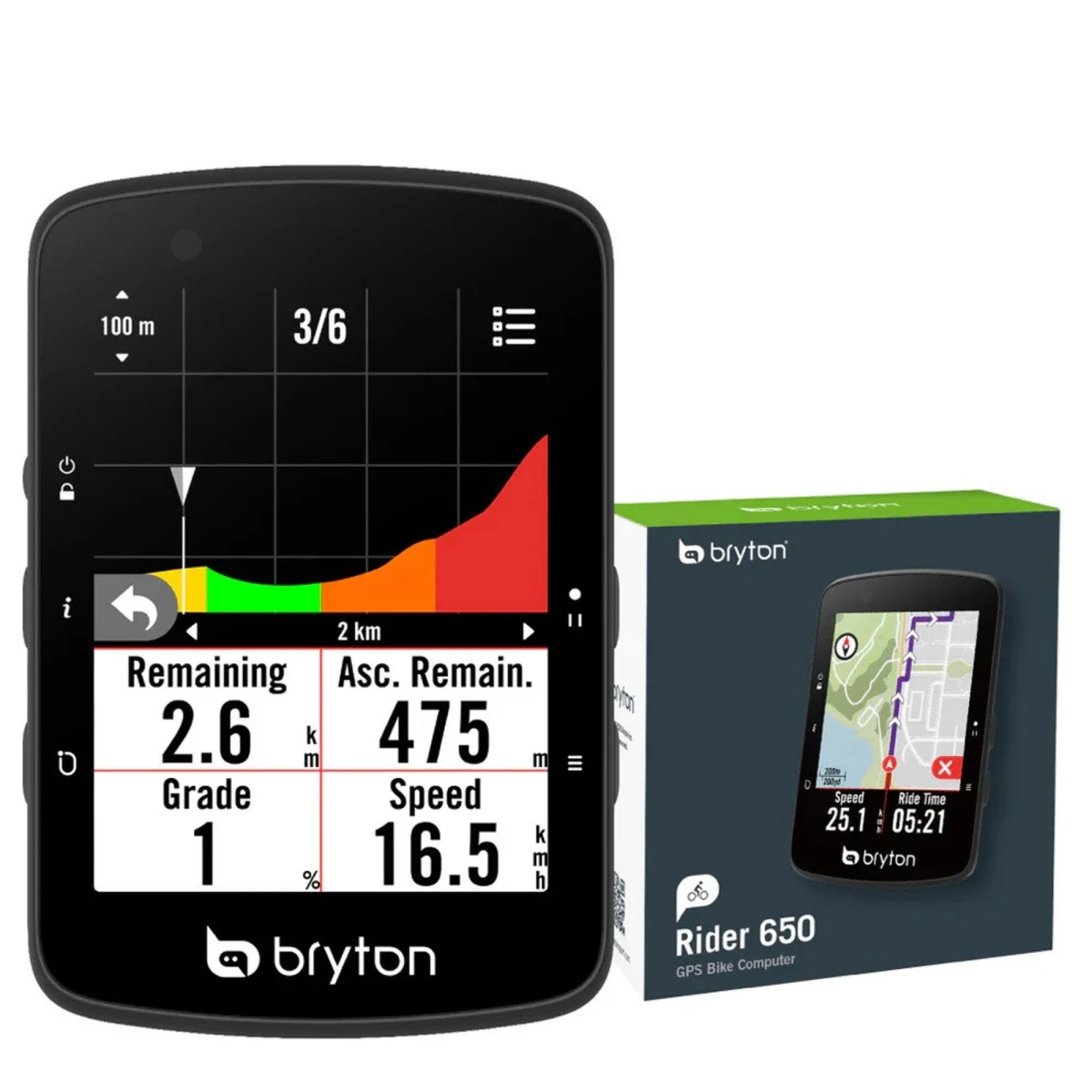BRYTON BRYTON RIDER 650E GPS cyklopočítač bez · záber 2