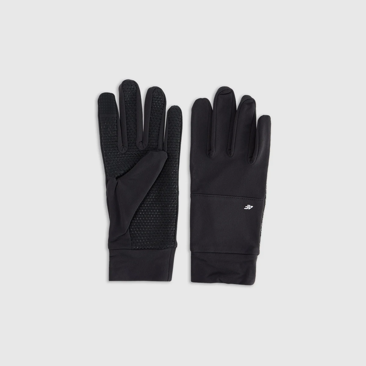 Unisex pletené rukavice Touch Screen - černé · záber 1