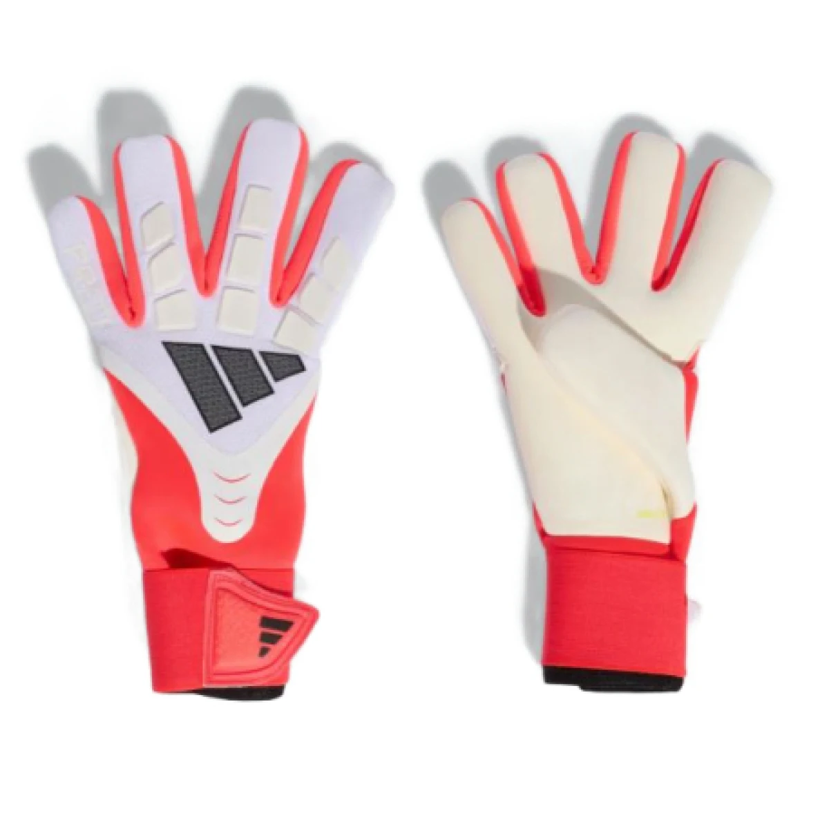 Futbalové brankárske rukavice ADIDAS PRED GL COM WHITE LUCRED BLACK · záber 1
