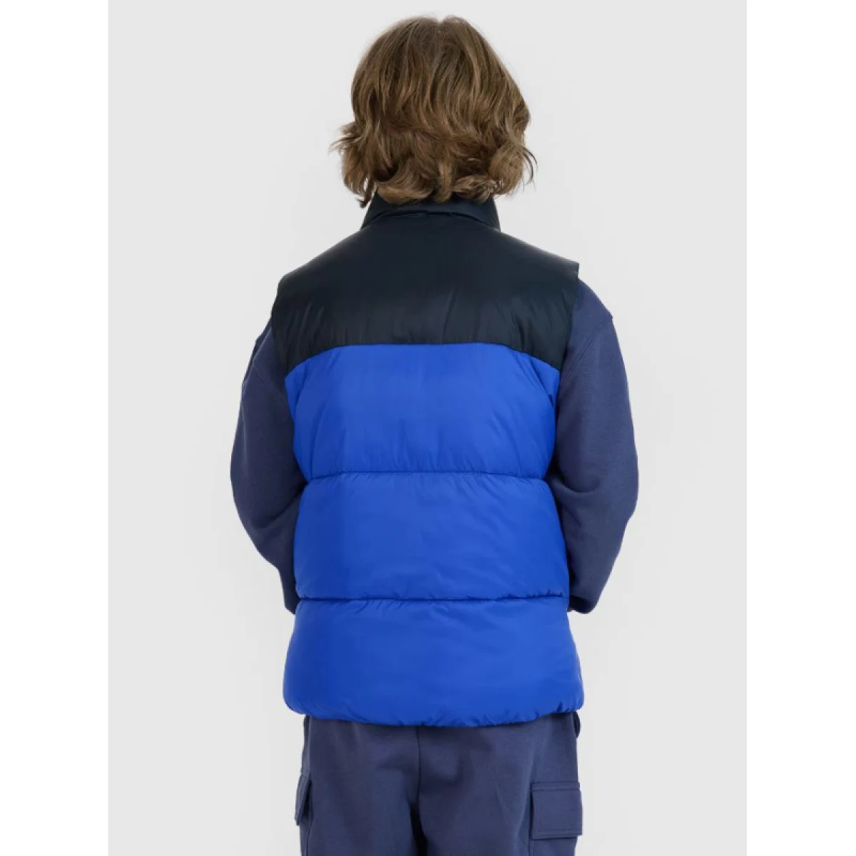 Chlapecká vesta 4F JUNIOR VEST JACKET-JWSS25TVJAM208-36S-BLUE · záber 5