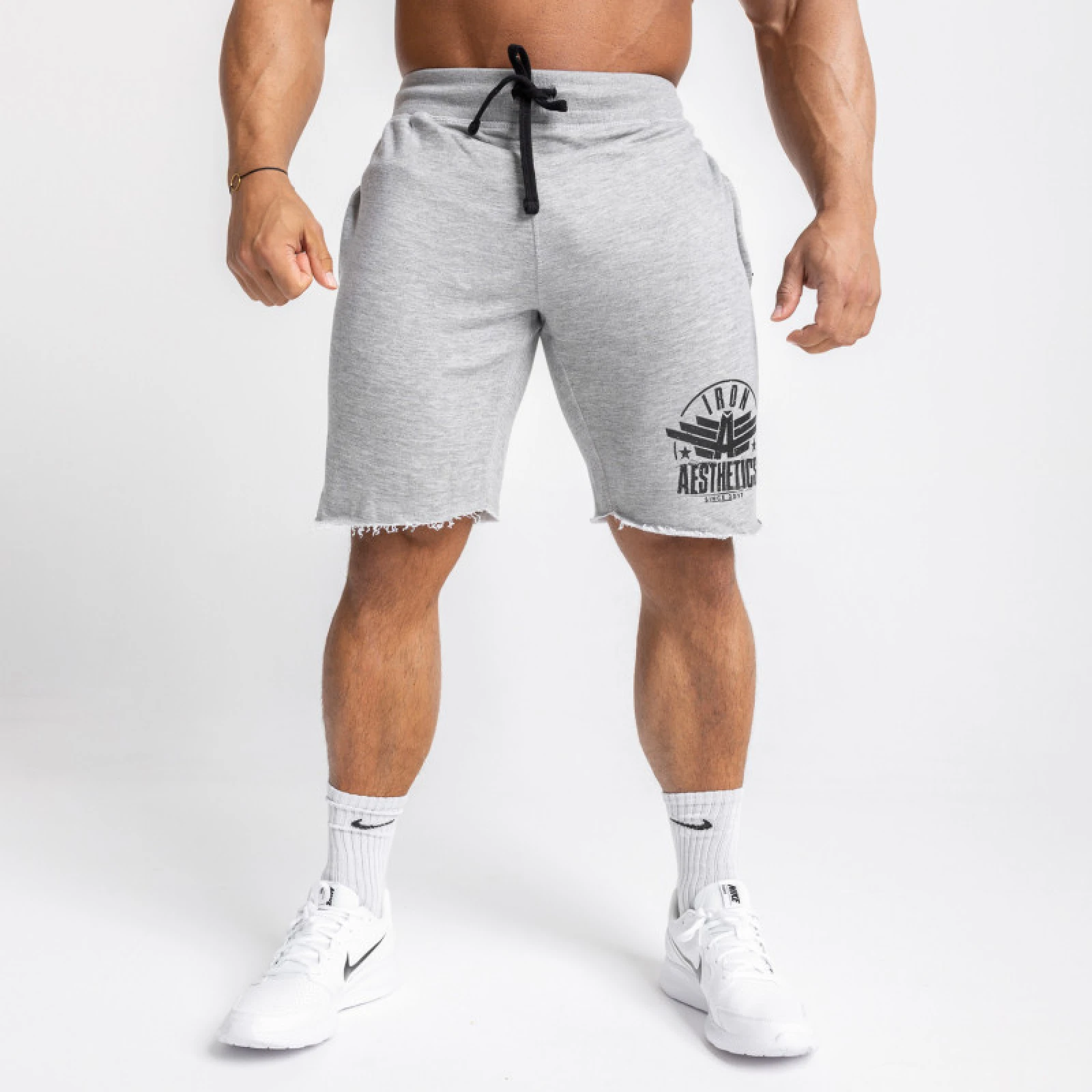 Pánske teplákové kraťasy Iron Aesthetics Force, sivé · záber 2