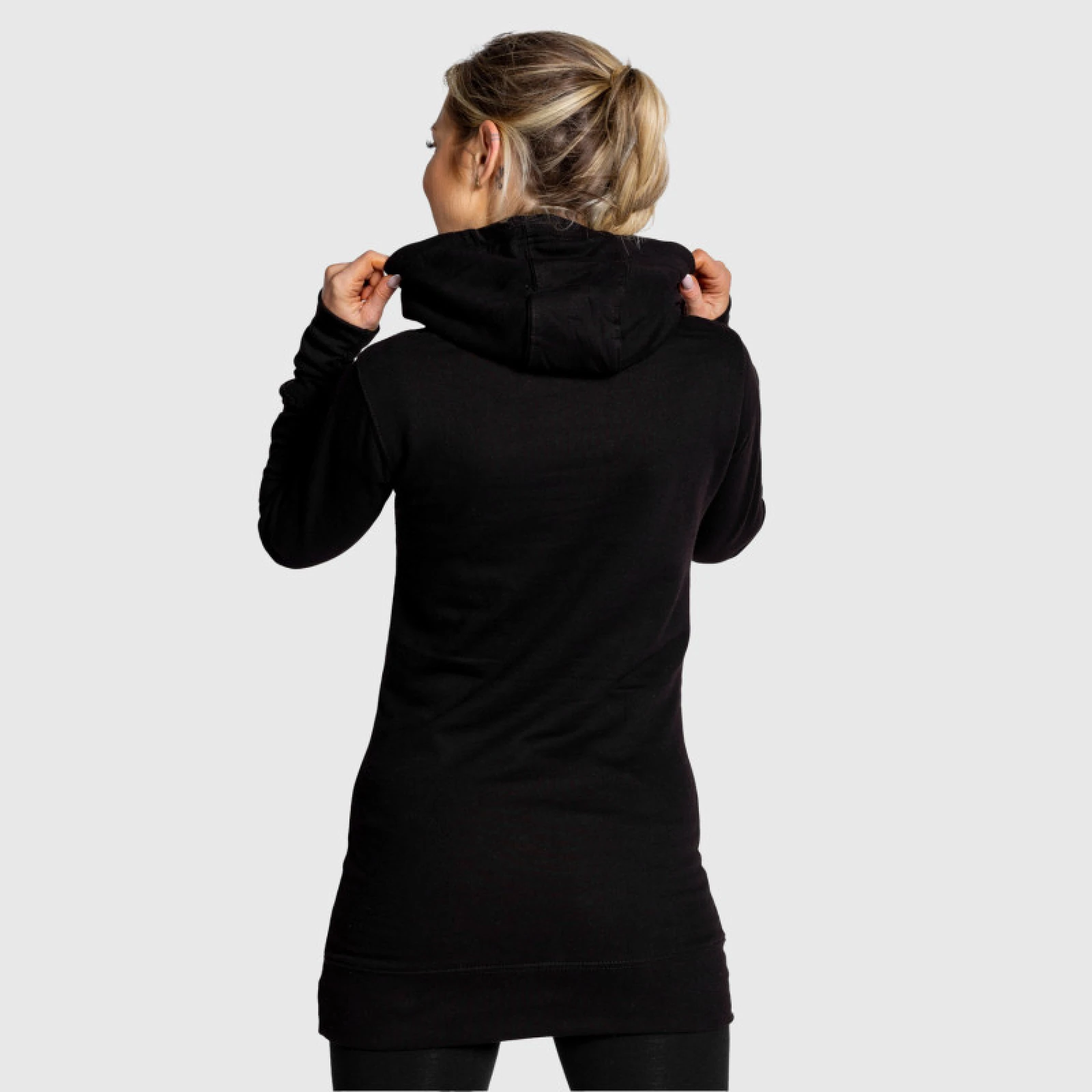 Dámska mikina Iron Aesthetics Longline, čierna · záber 4