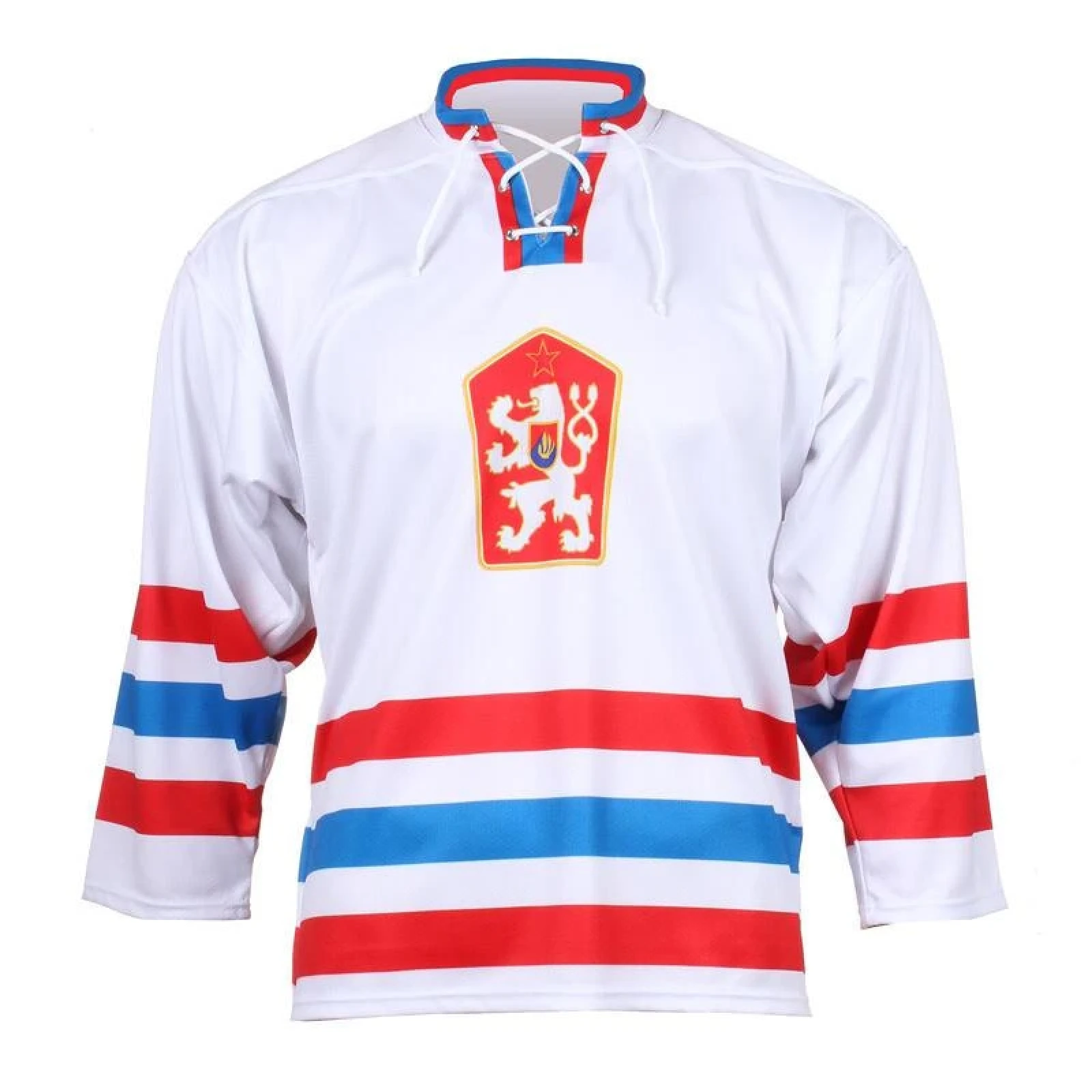 Merco hokejový dres ČSSR 1976 replika bílá - bez potisku - Velikost: L | Barva: Biela · záber 1