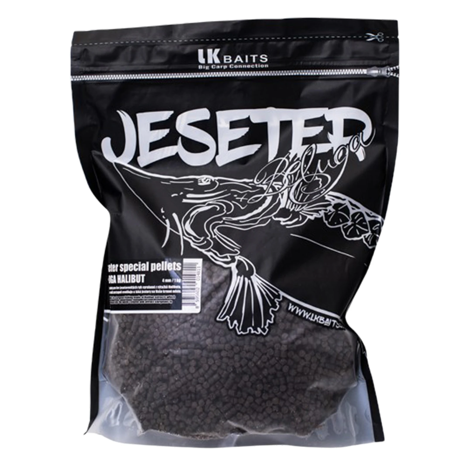 LK BAITS Jeseter Special Pellets Beluga Halibut · záber 1