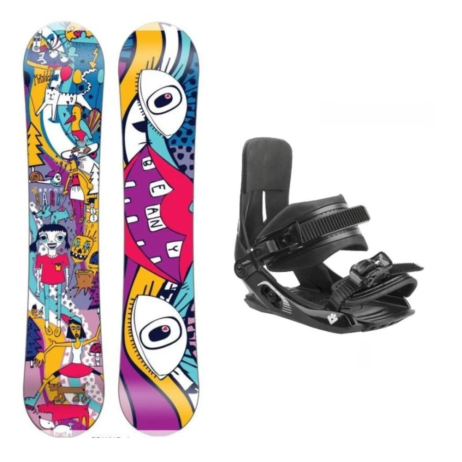 Beany Bark dětský snowboard + Hatchey Tactic Junior vázání · záber 1