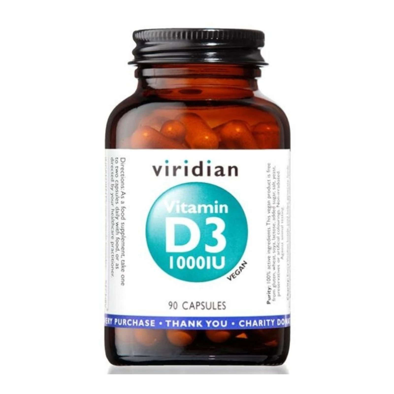 Vitamín D3 1000 IU Viridian 90 kapsúl · záber 1