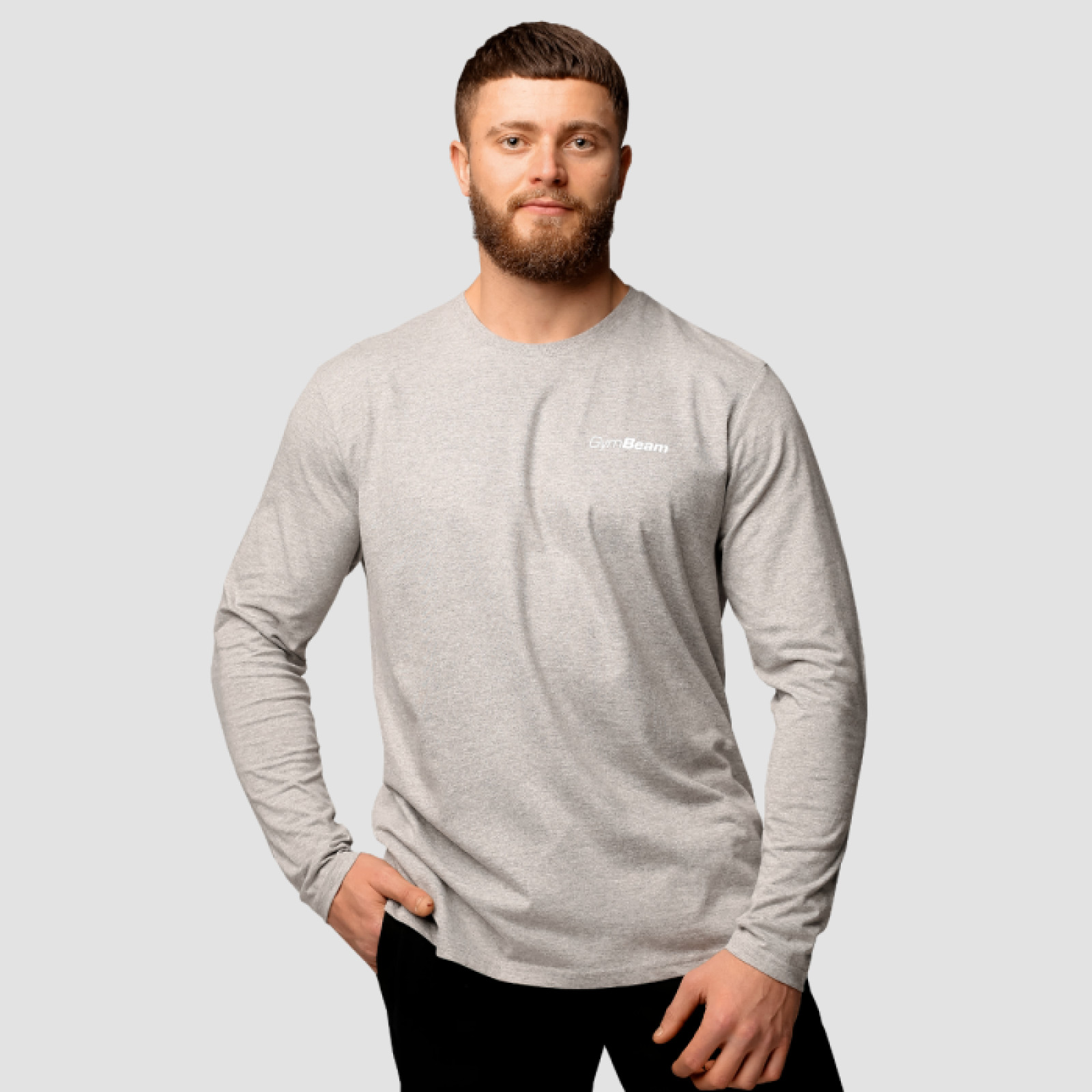 GymBeam Tričko Basic s dlhým rukavom Grey XLXL · záber 1