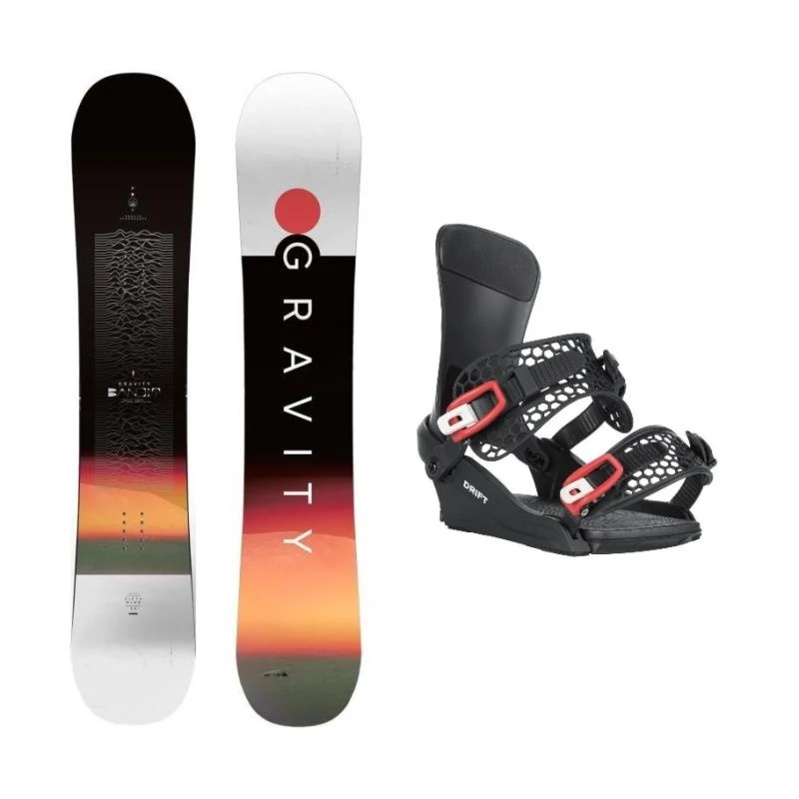 Gravity Bandit 25/26 pánský snowboard + Gravity Drift black/red vázání · záber 1