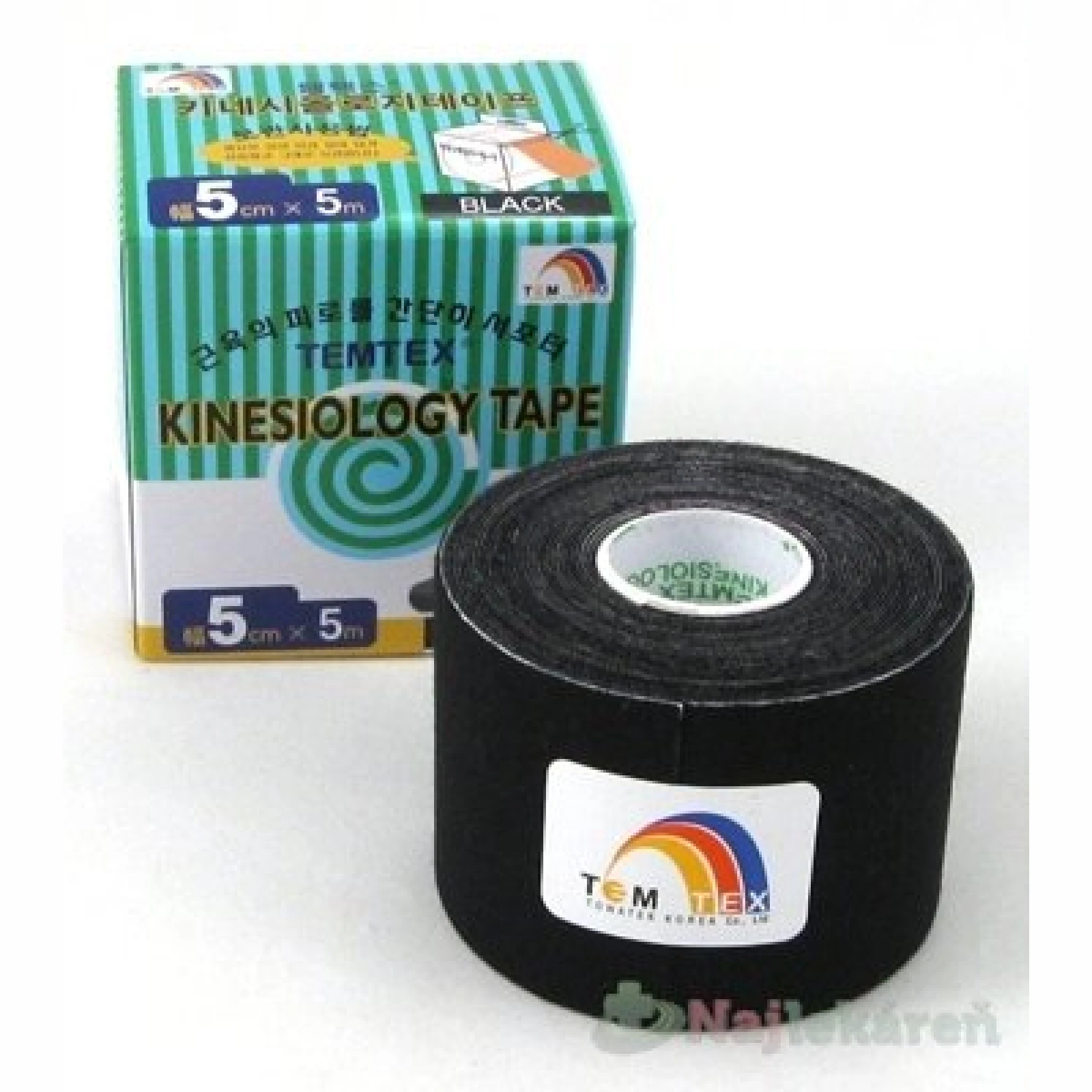 TEMTEX KINESOLOGY TAPE tejpovacia páska, 5cmx5m, zelená 1ks · záber 2
