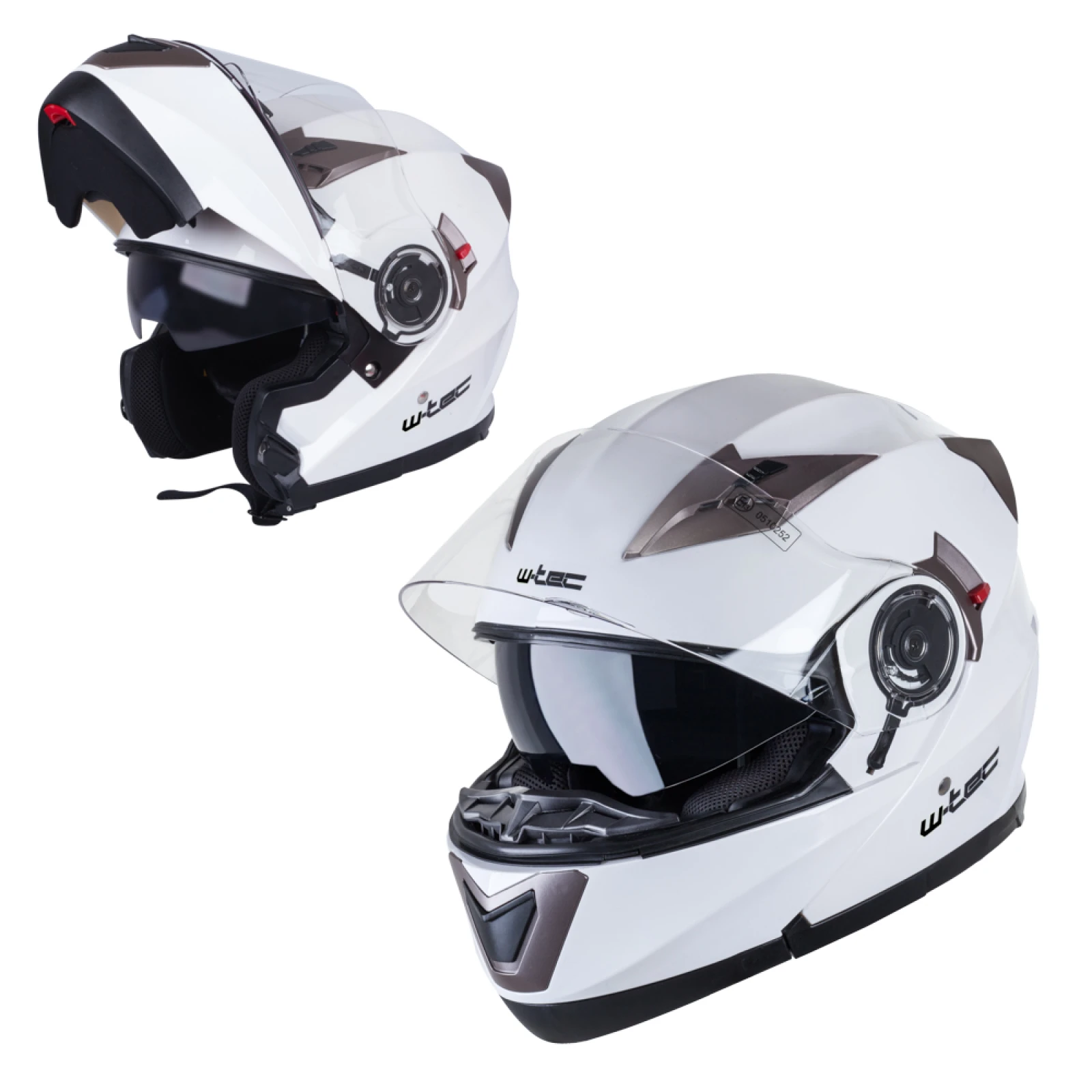Výklopná moto prilba W-TEC Pezzon Farba čierna matná, · záber 5