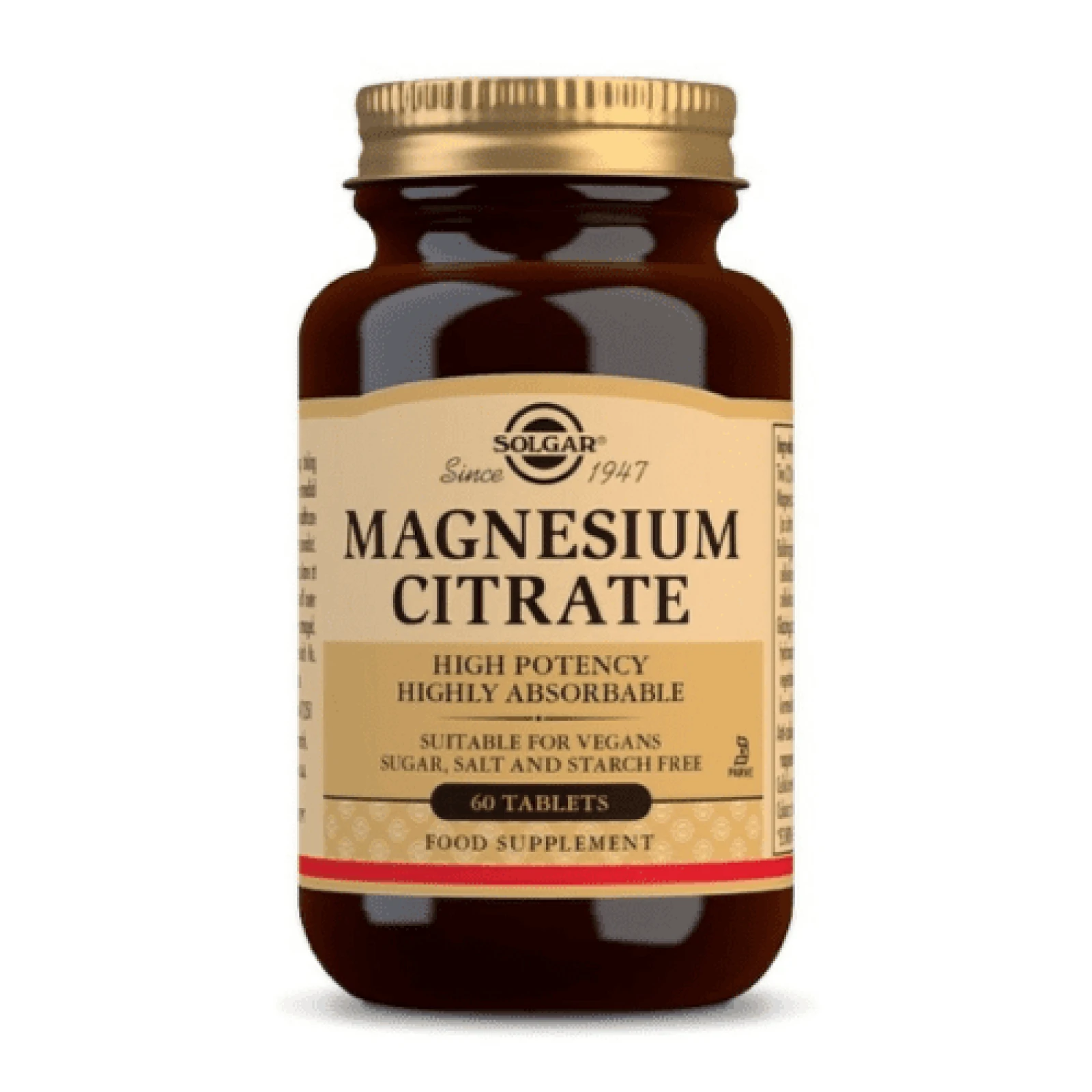 SOLGAR Magnesium citrát 200 mg 60 tabliet · záber 1