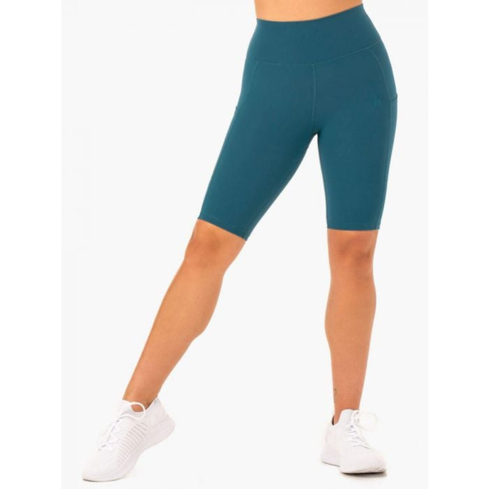 Ryderwear Dámske biker šortky s vreckami Reset High Waisted Teal S · záber 1