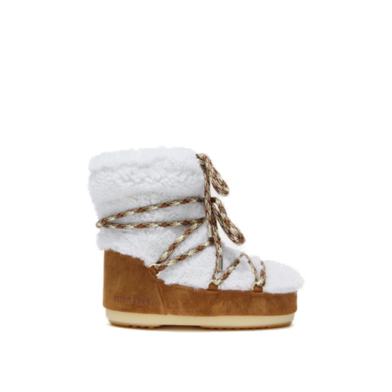 Dámske nízke zimné topánky MOON BOOT LIGHT LOW SHEARLING, 001 whisky off white - Pohlavie: Zeny · záber 1