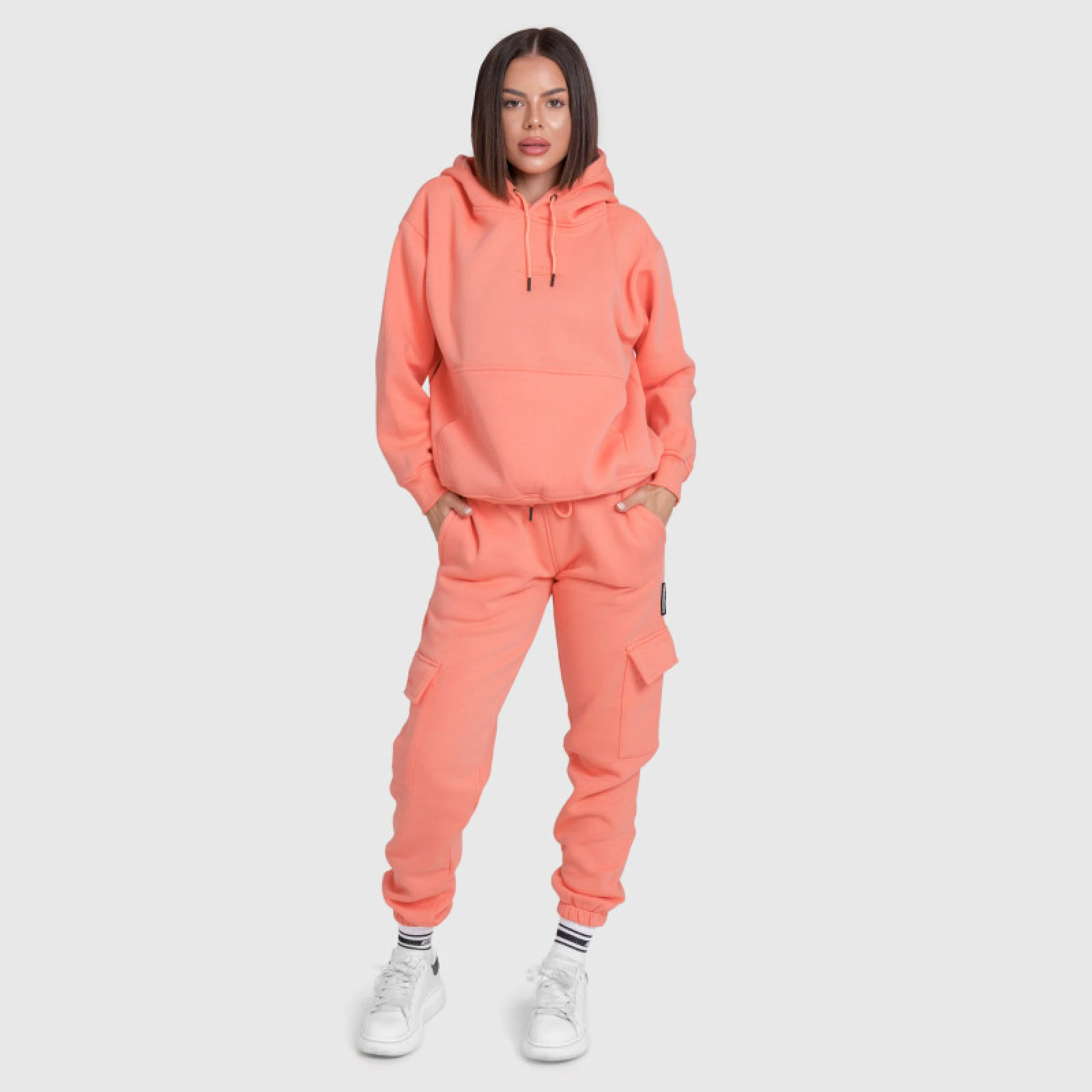 Dámska oversize súprava Iron Aesthetics Cargo, lososová · záber 1
