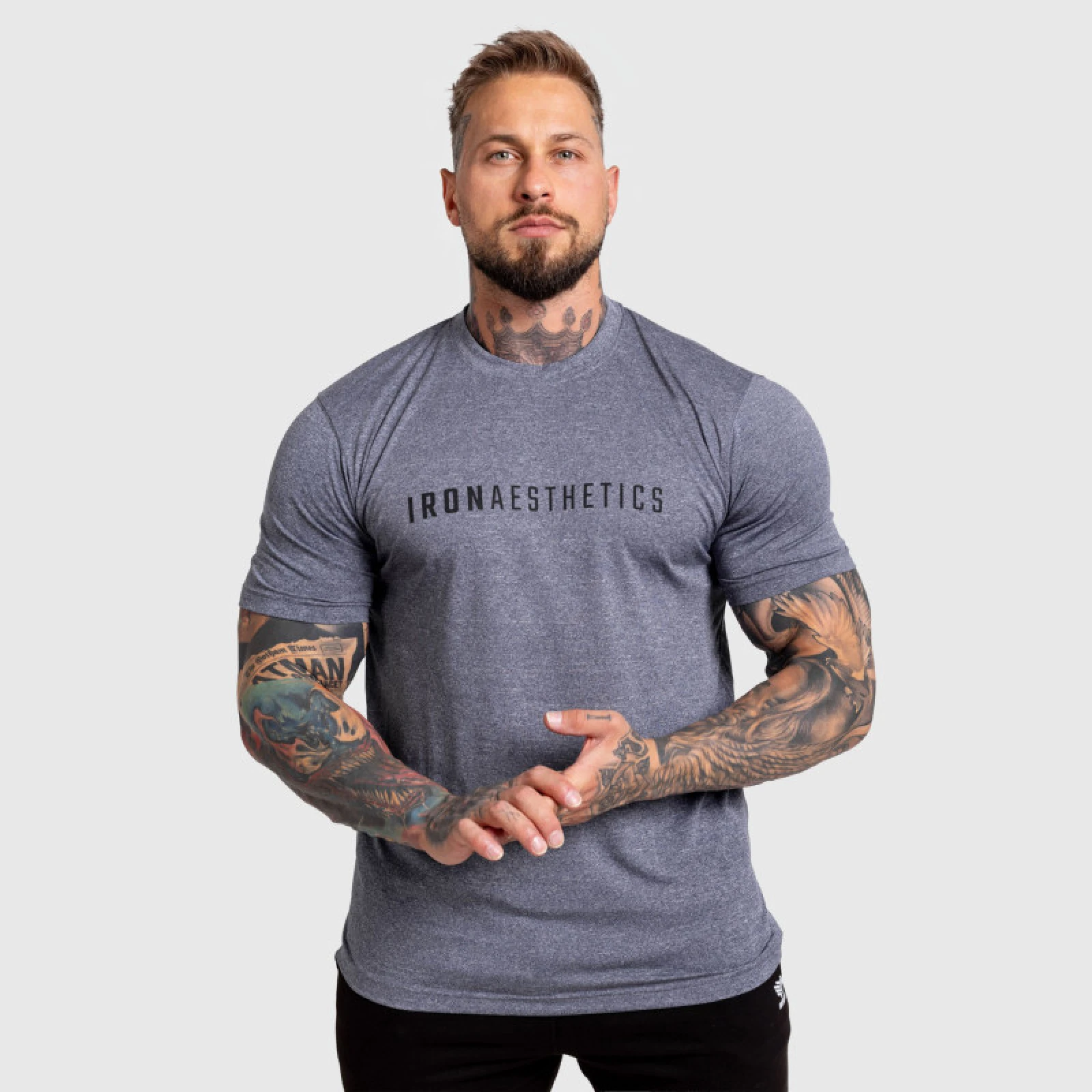 Pánske športové tričko Iron Aesthetics Flow, navy · záber 4
