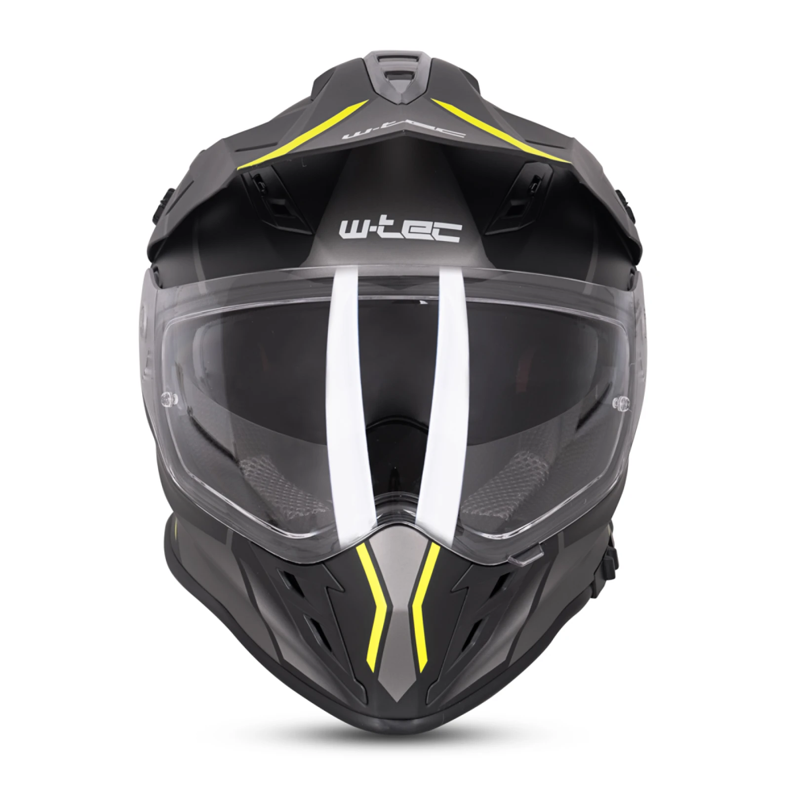 Moto prilba W-TEC Valso Graphic Farba čierno-šedo-fluo, · záber 3