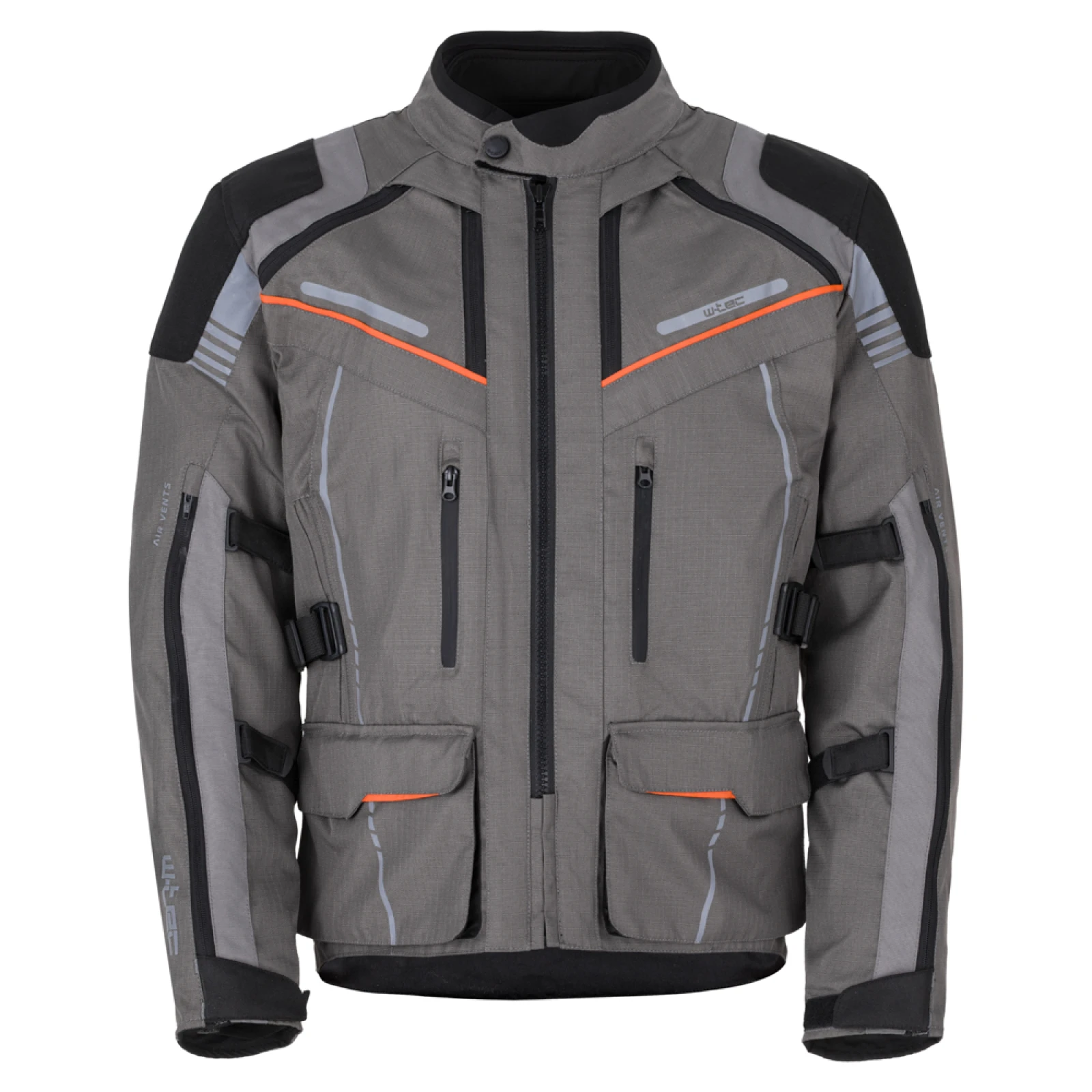 Touringová moto bunda W-TEC Smackton Farba čierno-šedo-oranžová, · záber 2