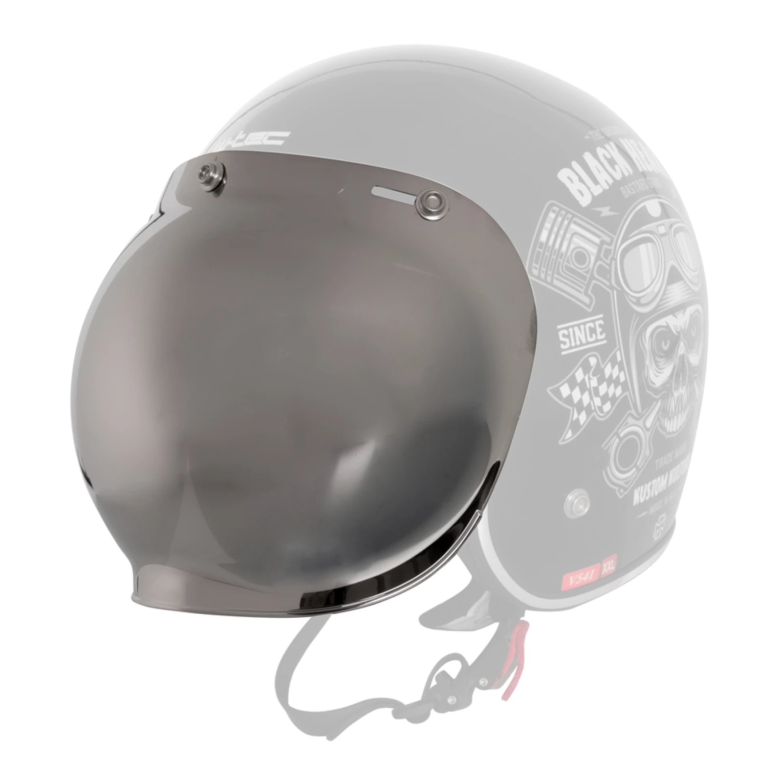 W-TEC Přídavné hledí k helmě Kustom a V541 dýmové · záber 2