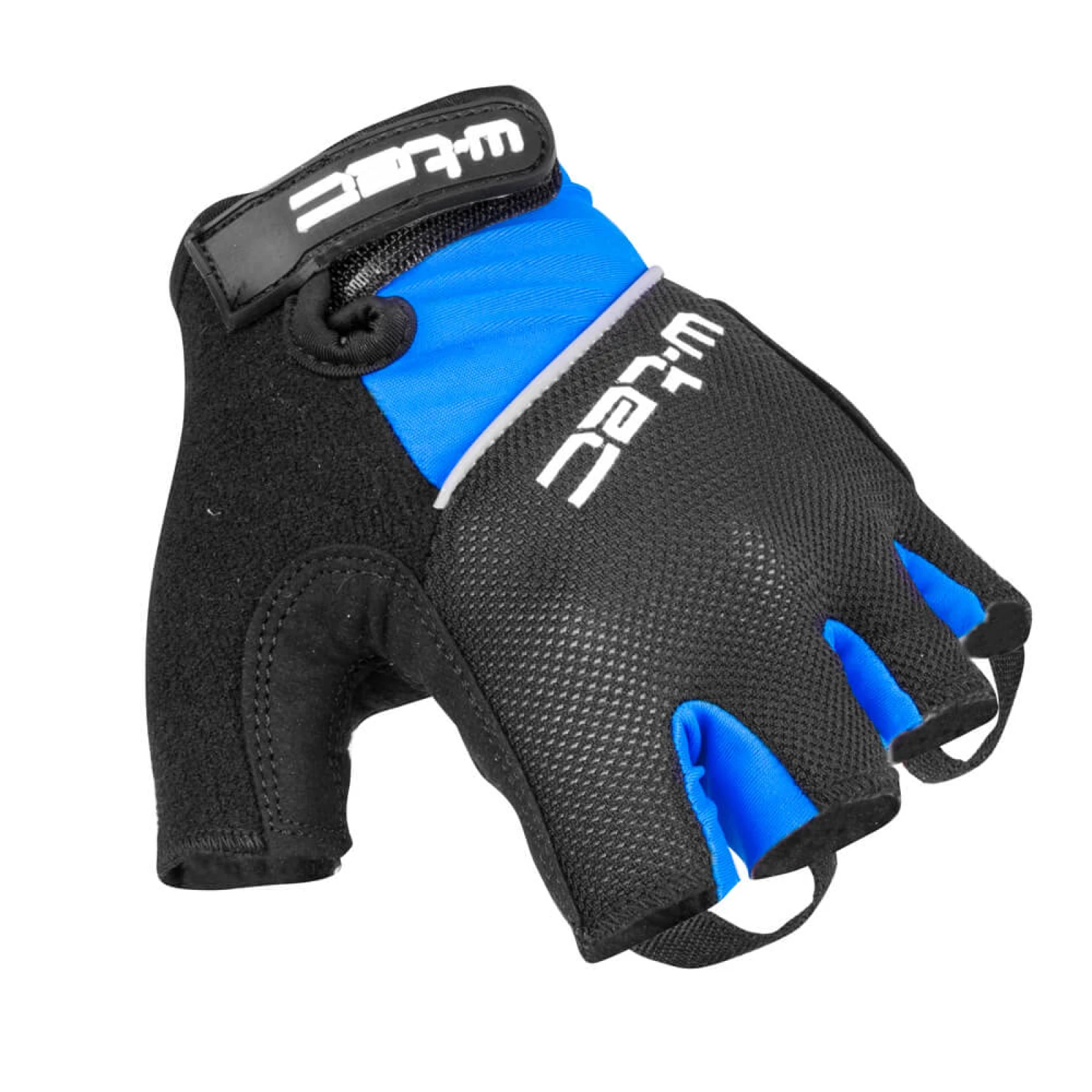 Cyklo rukavice W-TEC Bravoj Farba modro-čierna, · záber 1