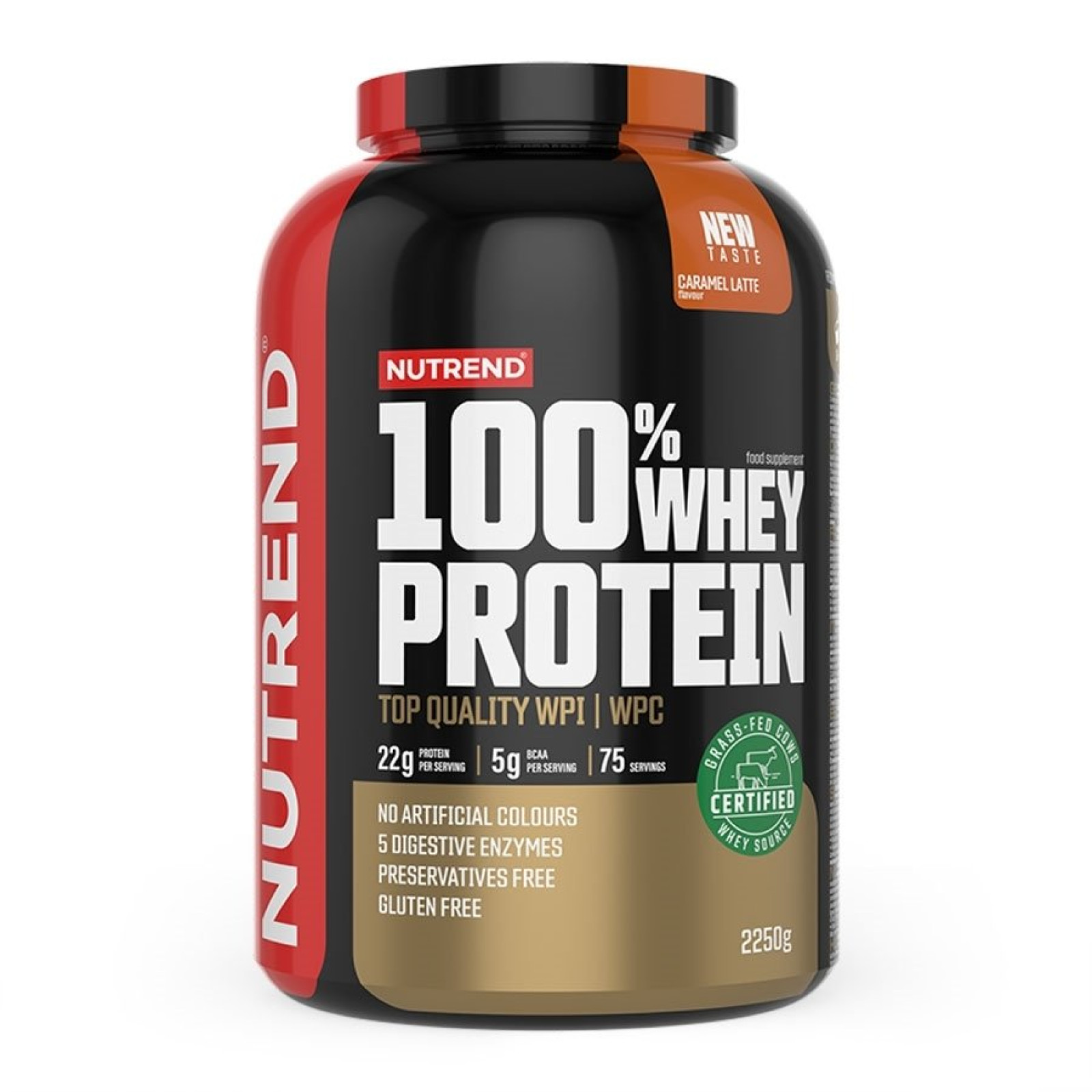 100% Whey Protein - Nutrend 2250 g Chocolate+Coconut · záber 1