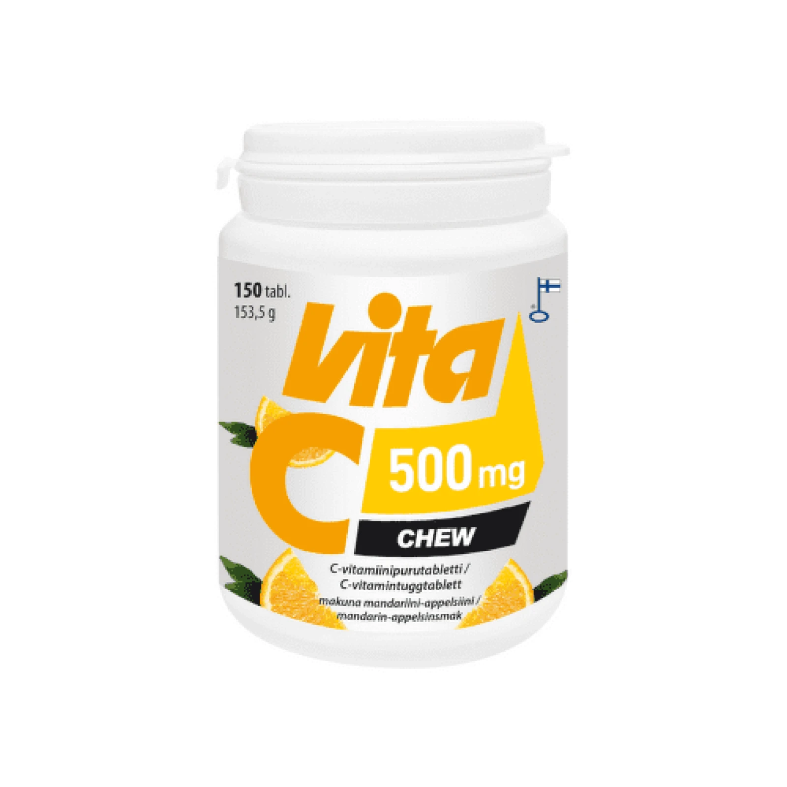 VITABALANS Vita C 500 mg chew žuvacie s mandarínkovo-pomarančovou príchuťou 150 tabliet · záber 1