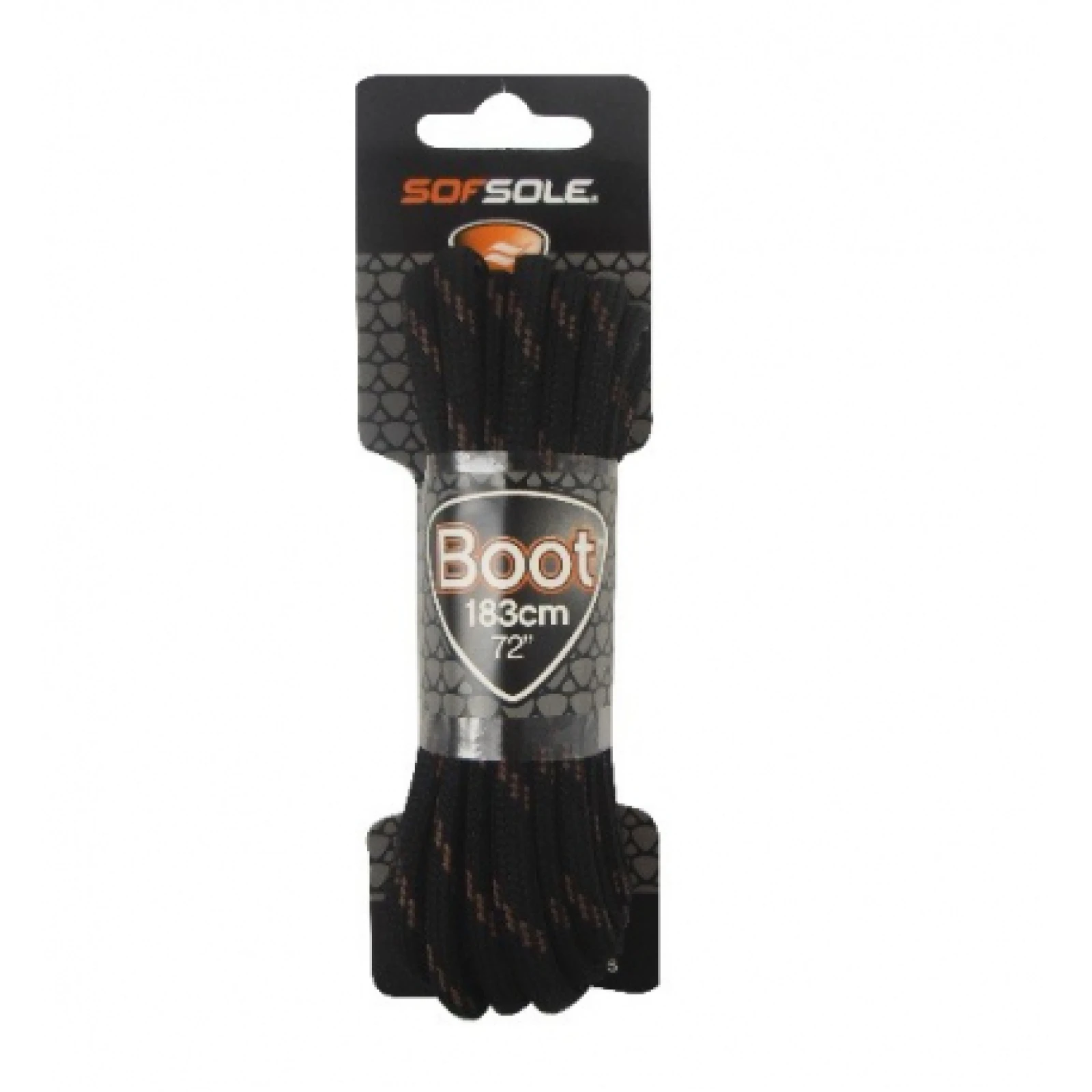 Šnúrky do topánok SOFSOLE LACES OUTDOOR 802017 BLACK TAN WAXED 183 CM · záber 1