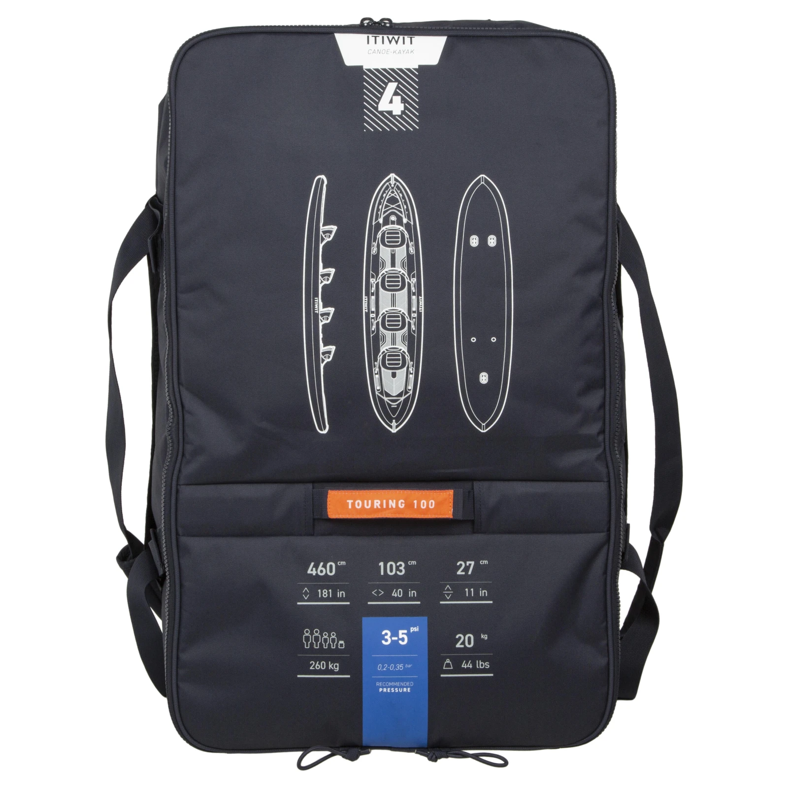 DECATHLON Obal na nafukovací 4-miestny kajak X100+ bez · záber 1