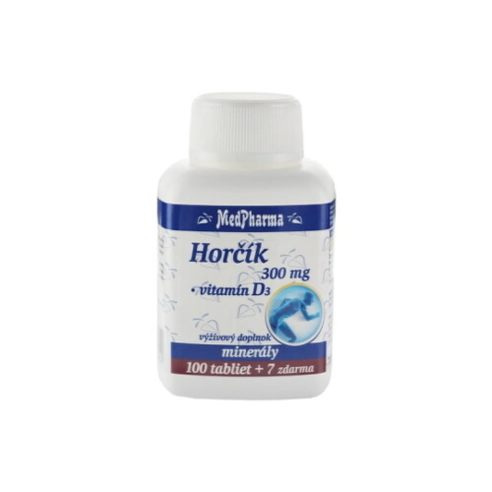 MEDPHARMA Horčík 300 mg + vitamín D 100 + 7 tabliet ZADARMO · záber 1