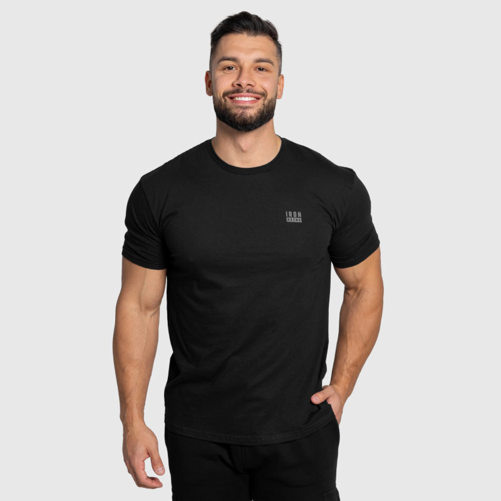 Pánske tričko Iron Aesthetics Blackout, čierne · záber 3