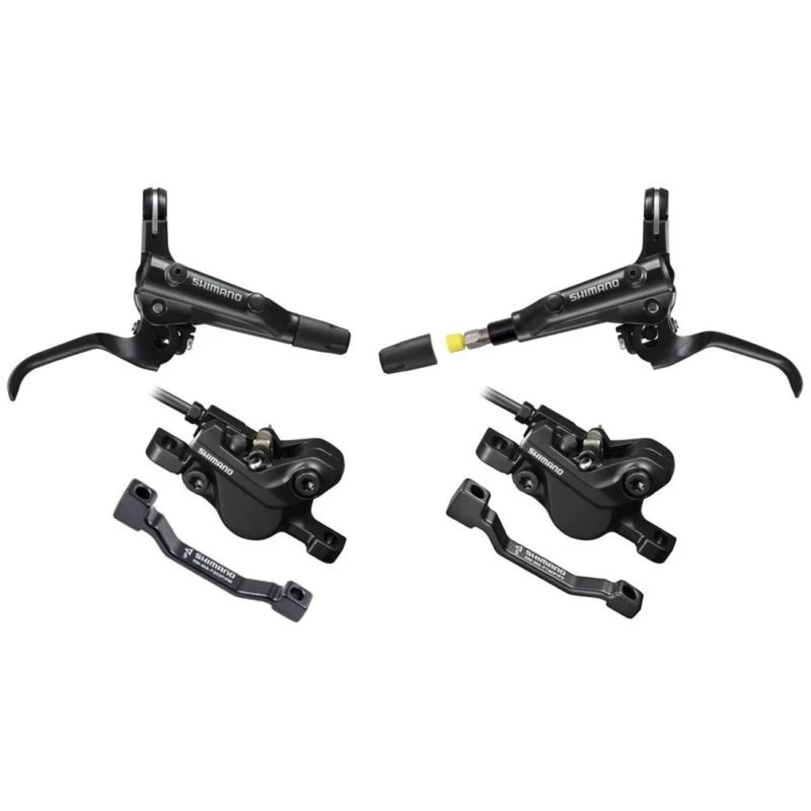 Shimano brzda kotoučová MT501 černá př. a zad. komplet bez kotoučů, černé hadice (zadní J-kit) · záber 1