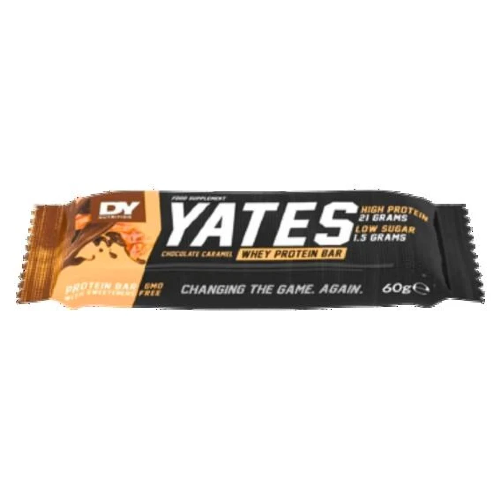 Dorian Yates Yates Protein Bar 60g - Barva: Vícebarevná | Příchuť: Čokoláda, karamel · záber 1