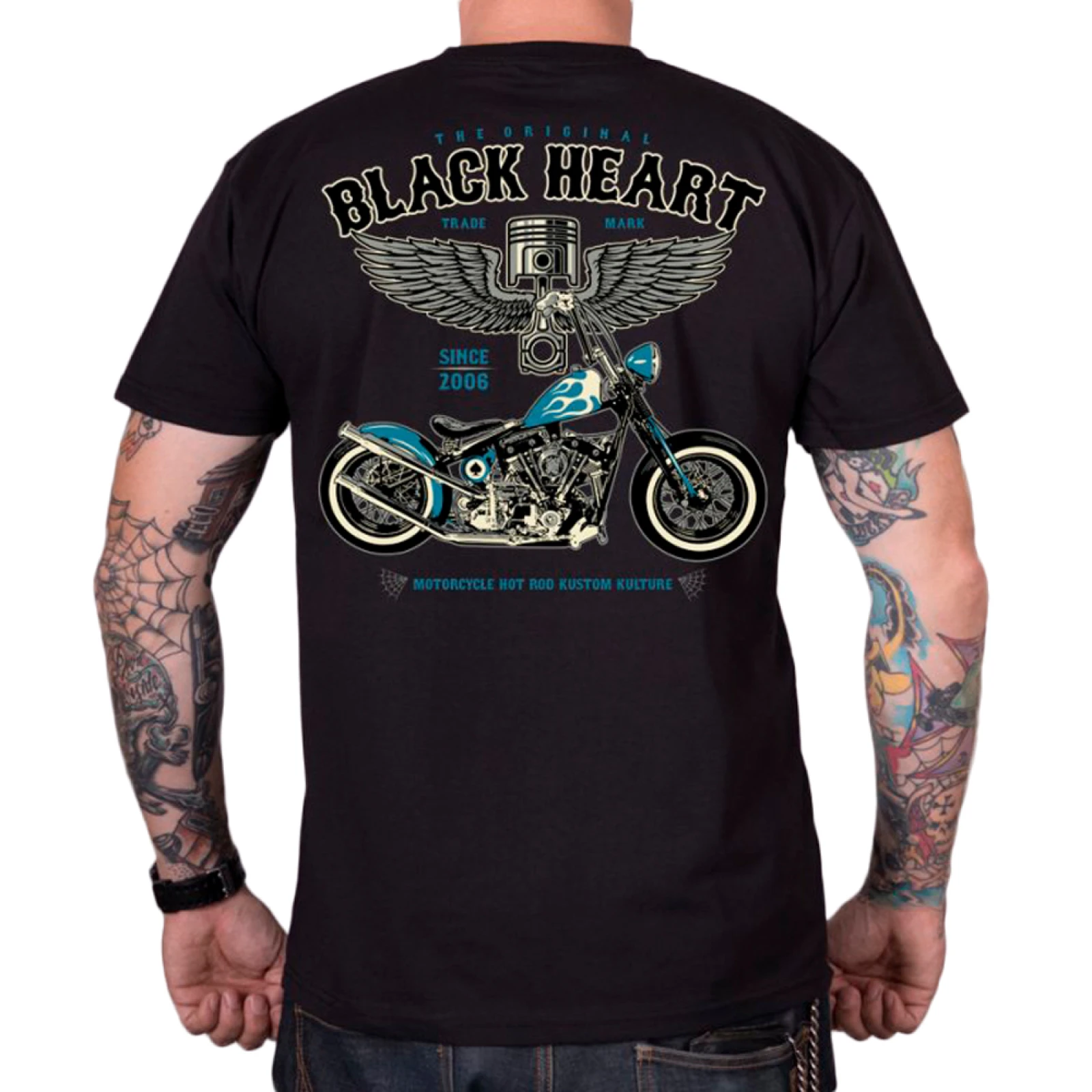 BLACK HEART Blue Chopper čierna - XXL · záber 1