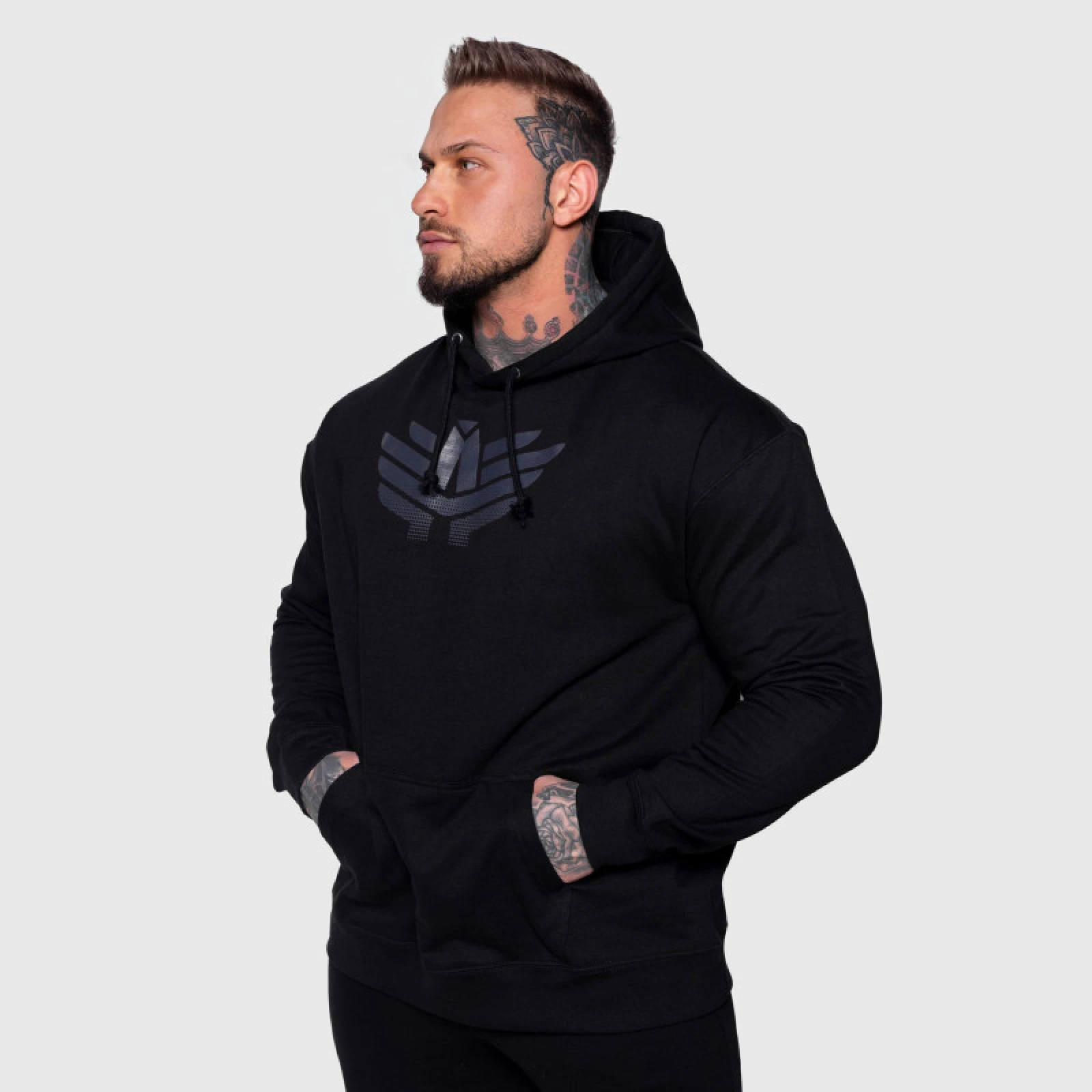 Pánska mikina s kapucňou Iron Aesthetics Apex, čierna · záber 3