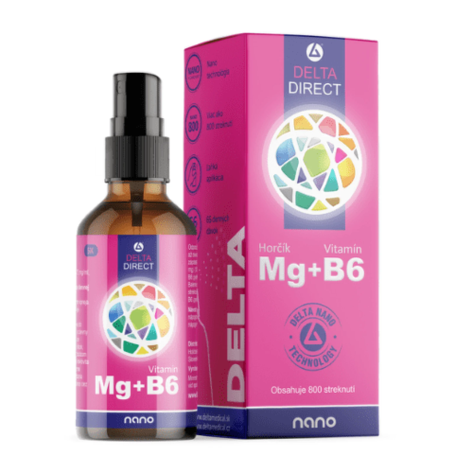 DELTA DIRECT Mg + B6 sprej na pokožku 100 ml · záber 1