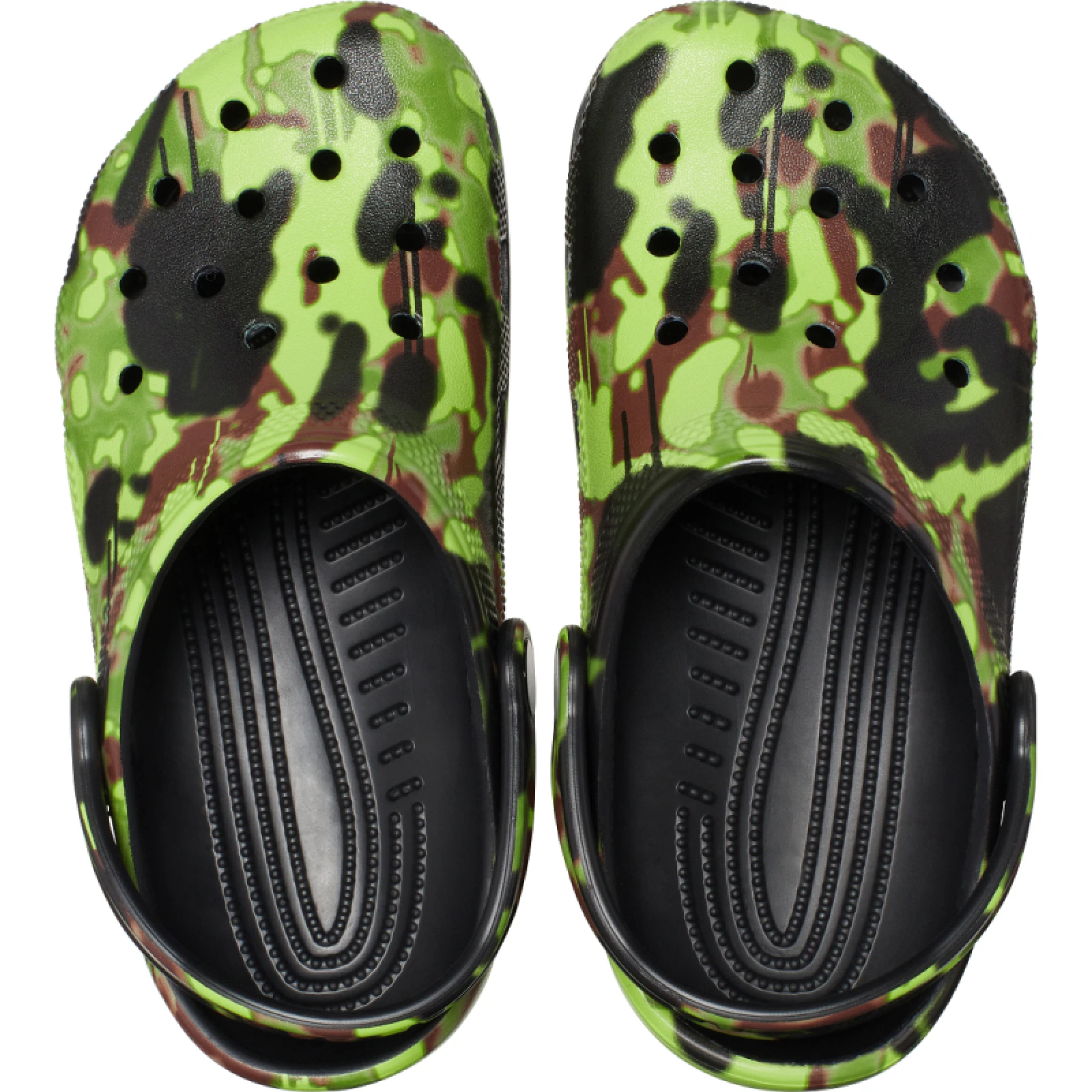 Chlapčenské kroksy (rekreačná obuv) CROCS Classic Spray Camo Clog K black · záber 4