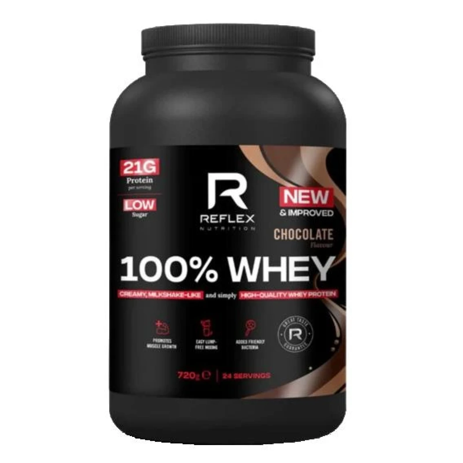 Reflex Nutrition 100% Whey Protein 2000g - Barva: Vícebarevná | Příchuť: Slaný arašídový karamel · záber 1