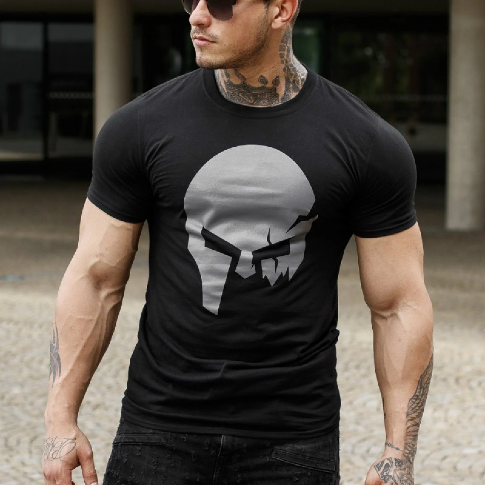 Ultrasoft tričko Iron Aesthetics Skull, B&G · záber 3