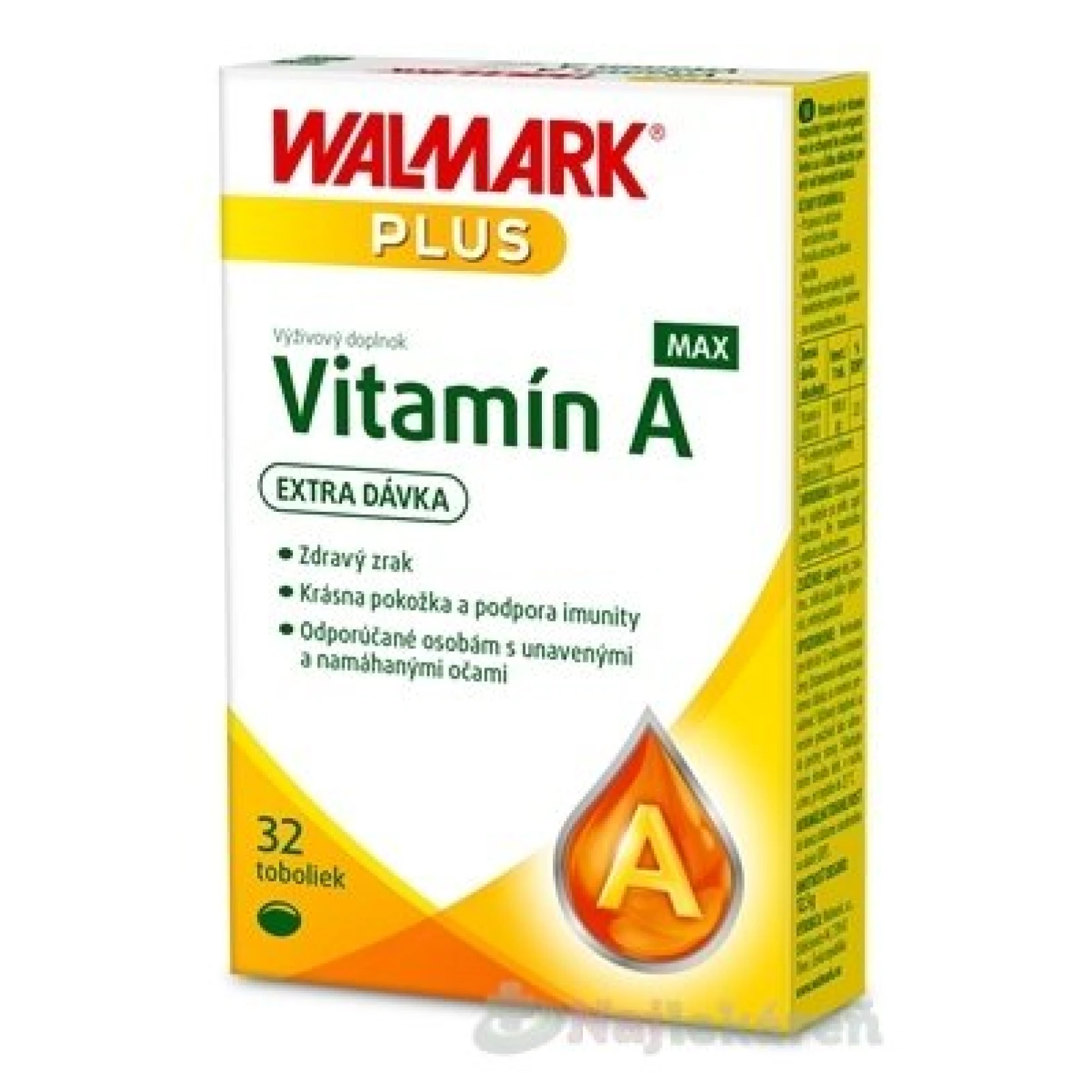 WALMARK Vitamín A MAX (inov. obal 2019),cps 1x32 ks · záber 1